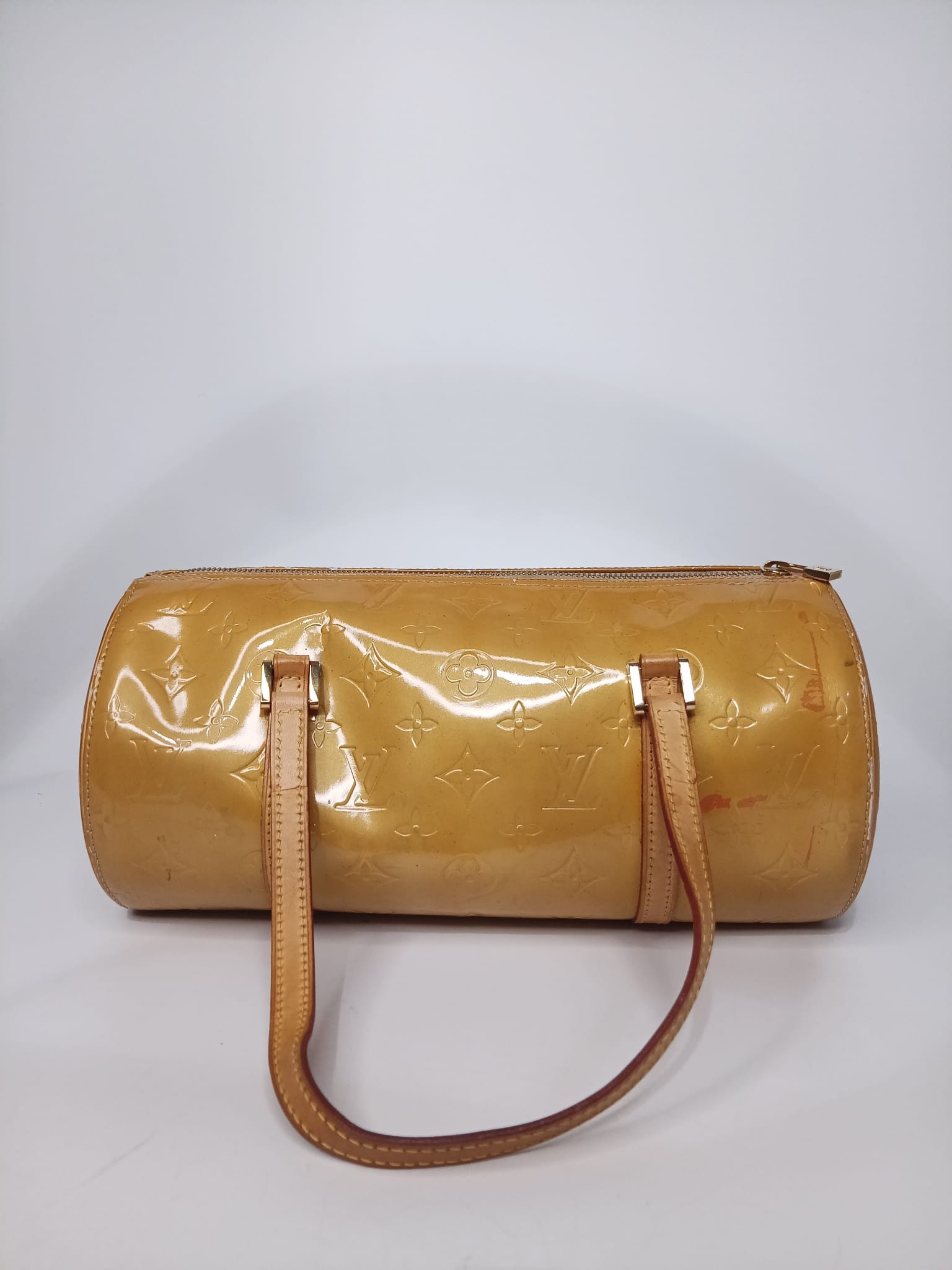 LOUIS VUITTON PATENT LEATHER MUSTARD BAG 