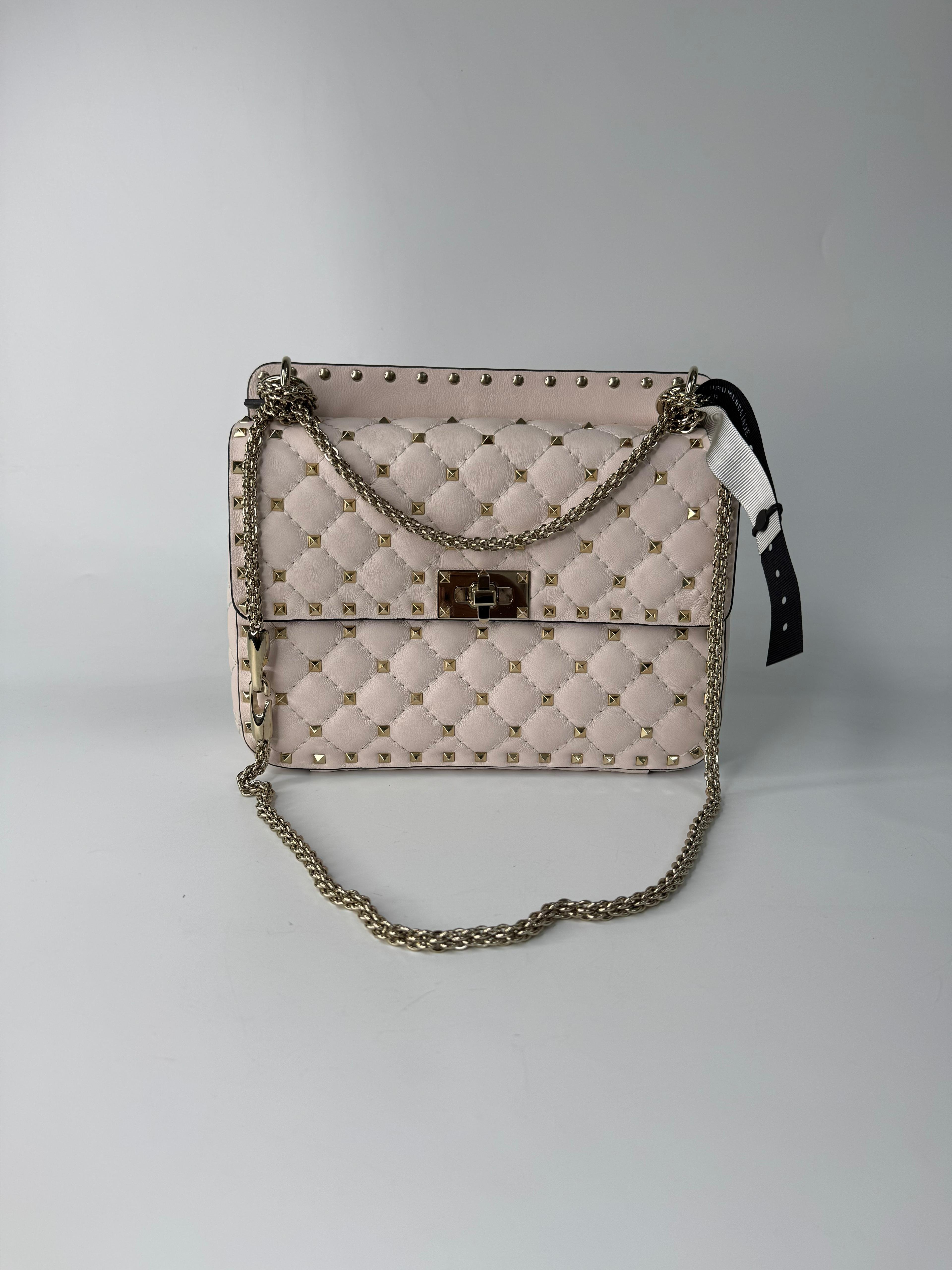 VALENTINO GARAVANI MEDIUM ROCKSTUD SPIKE TOTE BAG