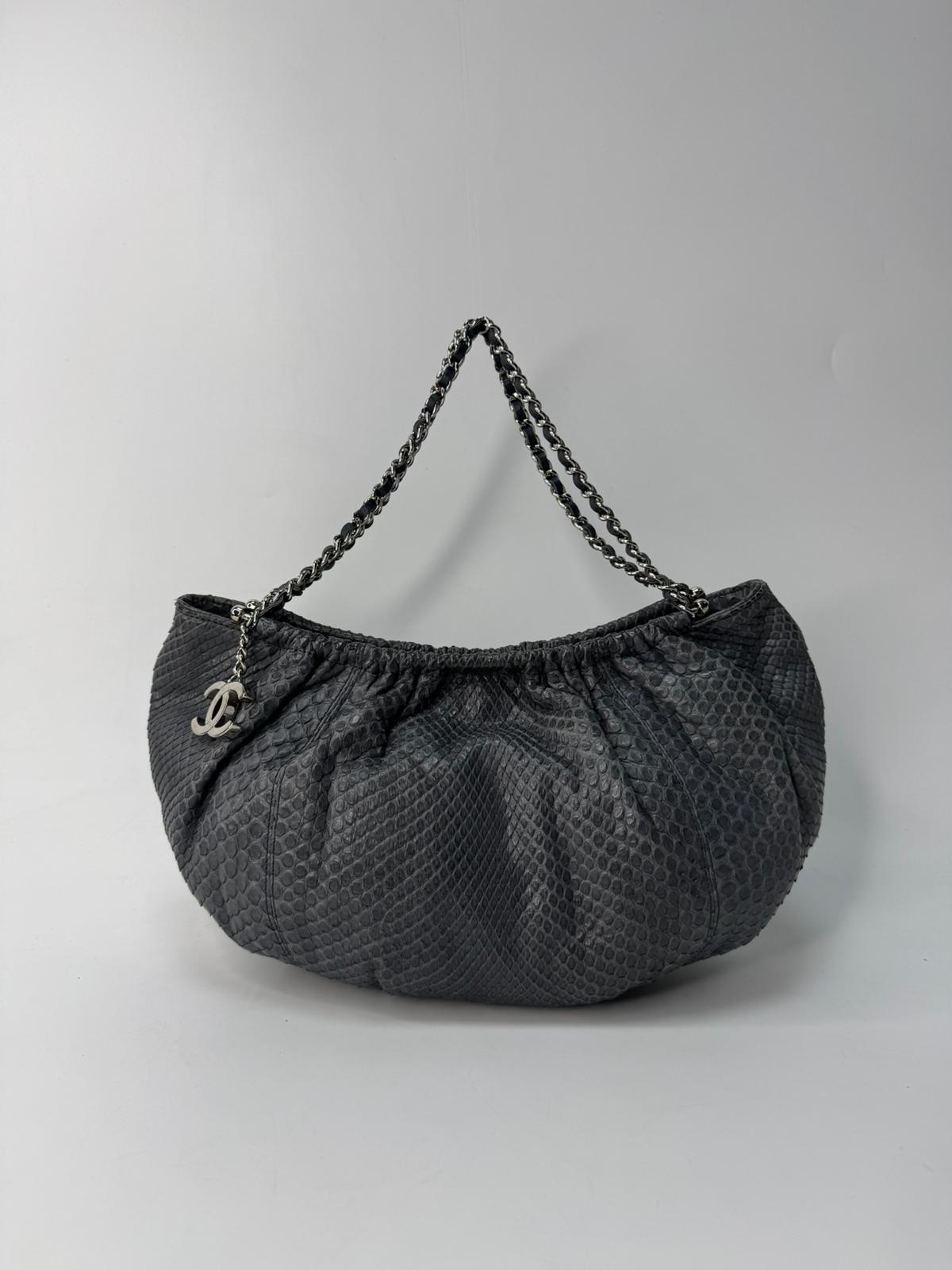CHANEL GREY PYTHON 