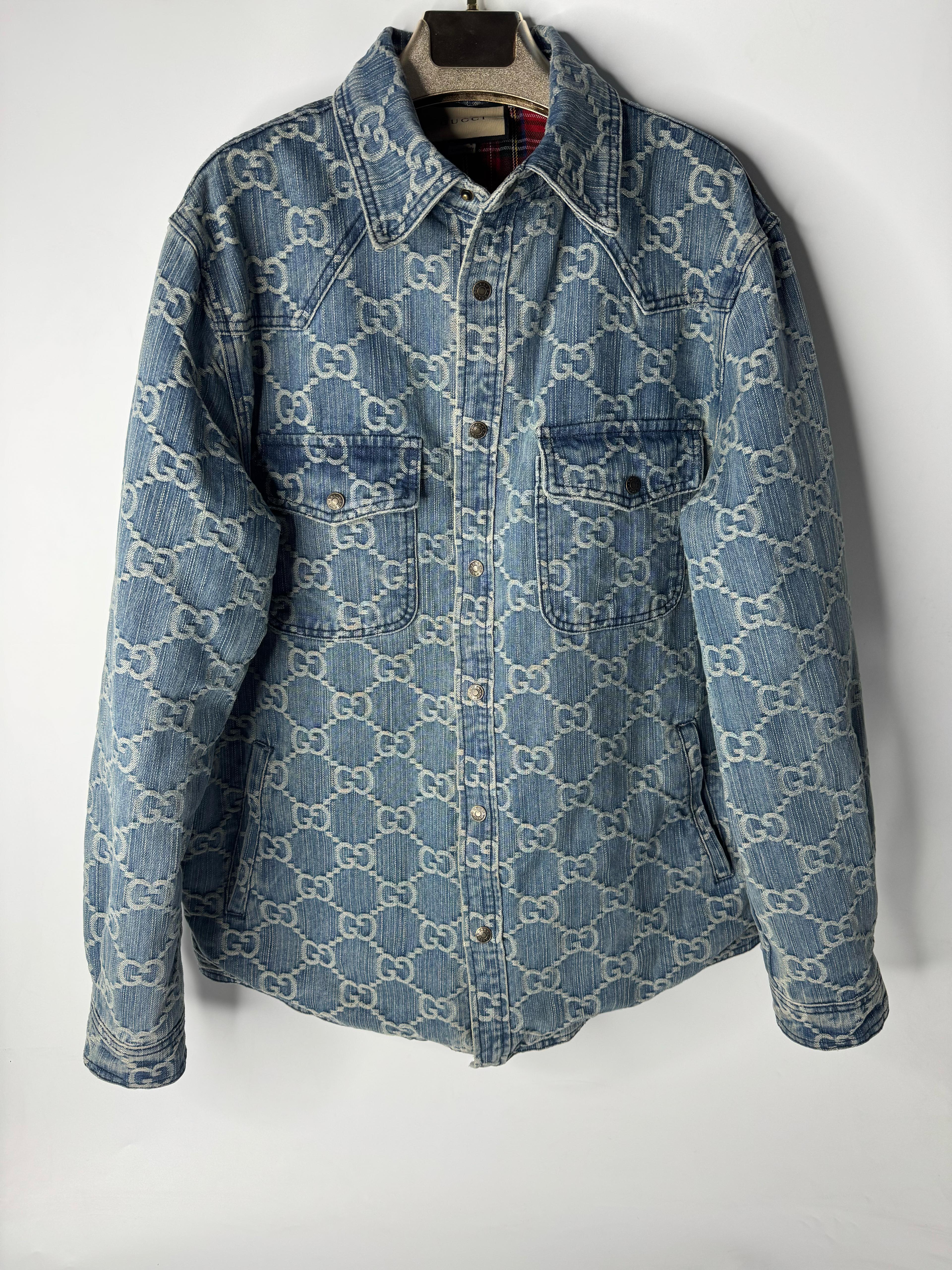 GUCCI JACGUARD DENIM JACKET 