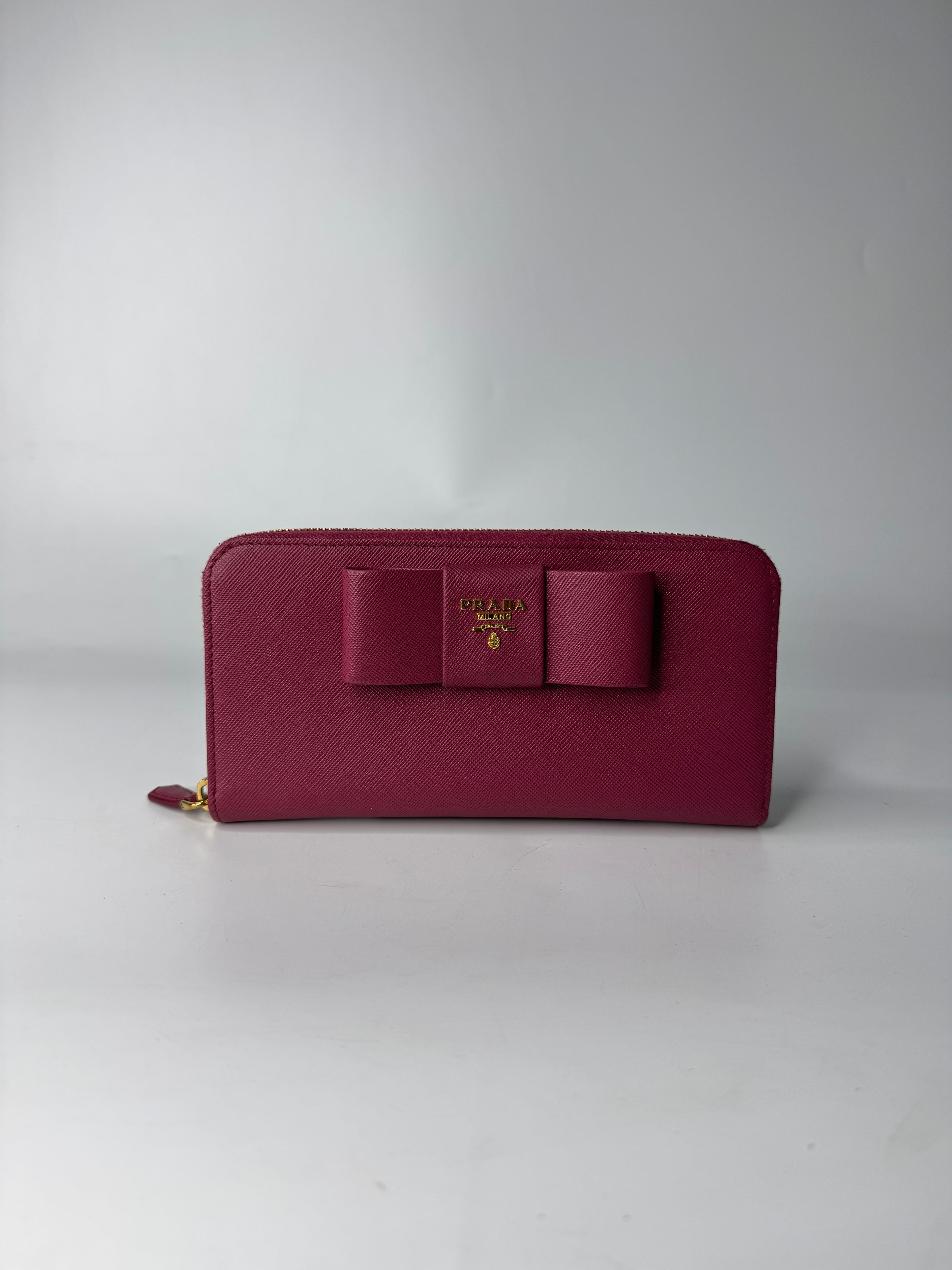 PRADA PINK SAFFIANO WALLET