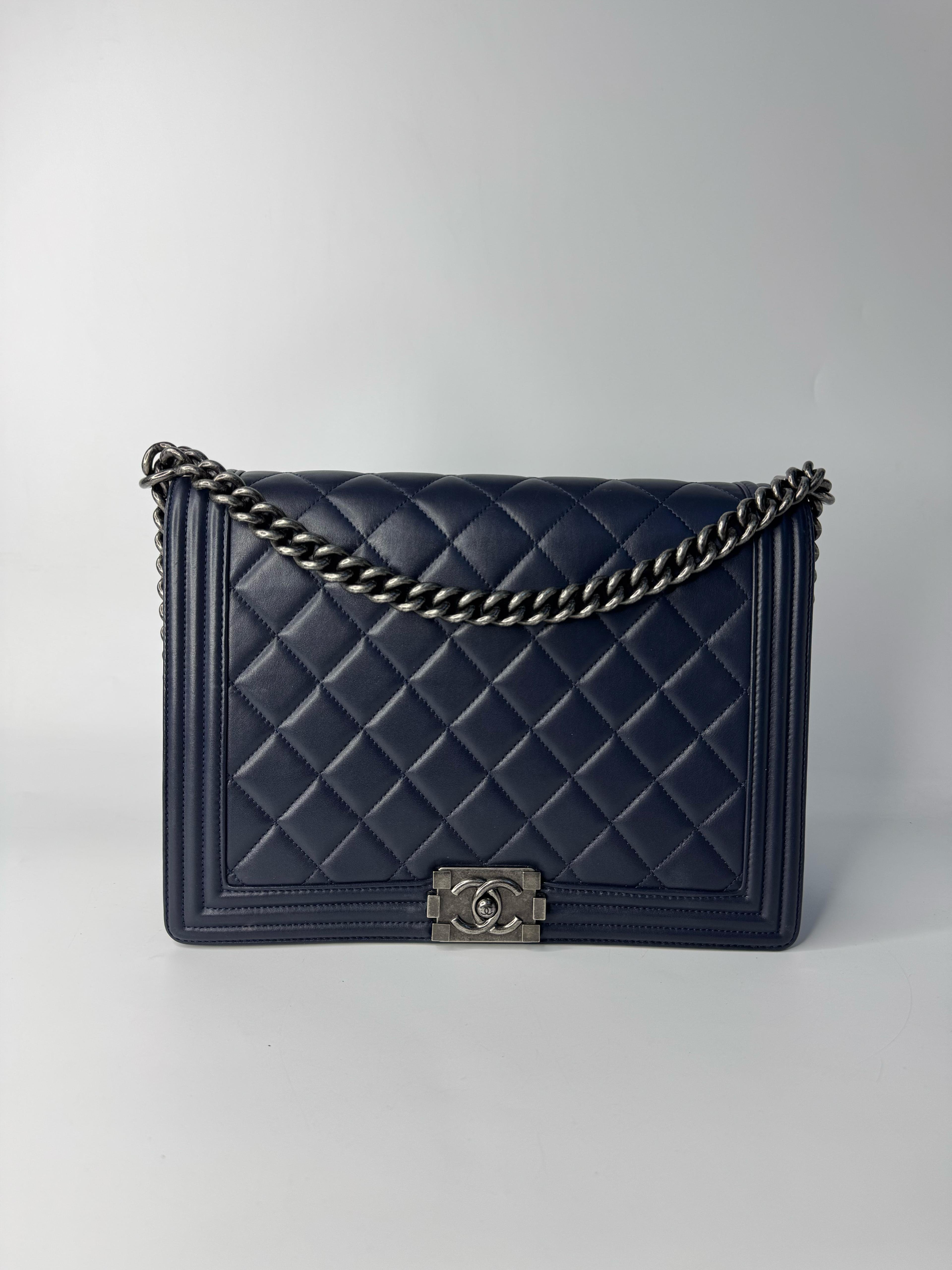 CHANEL BOY LAMBSKIN LARGE BOY