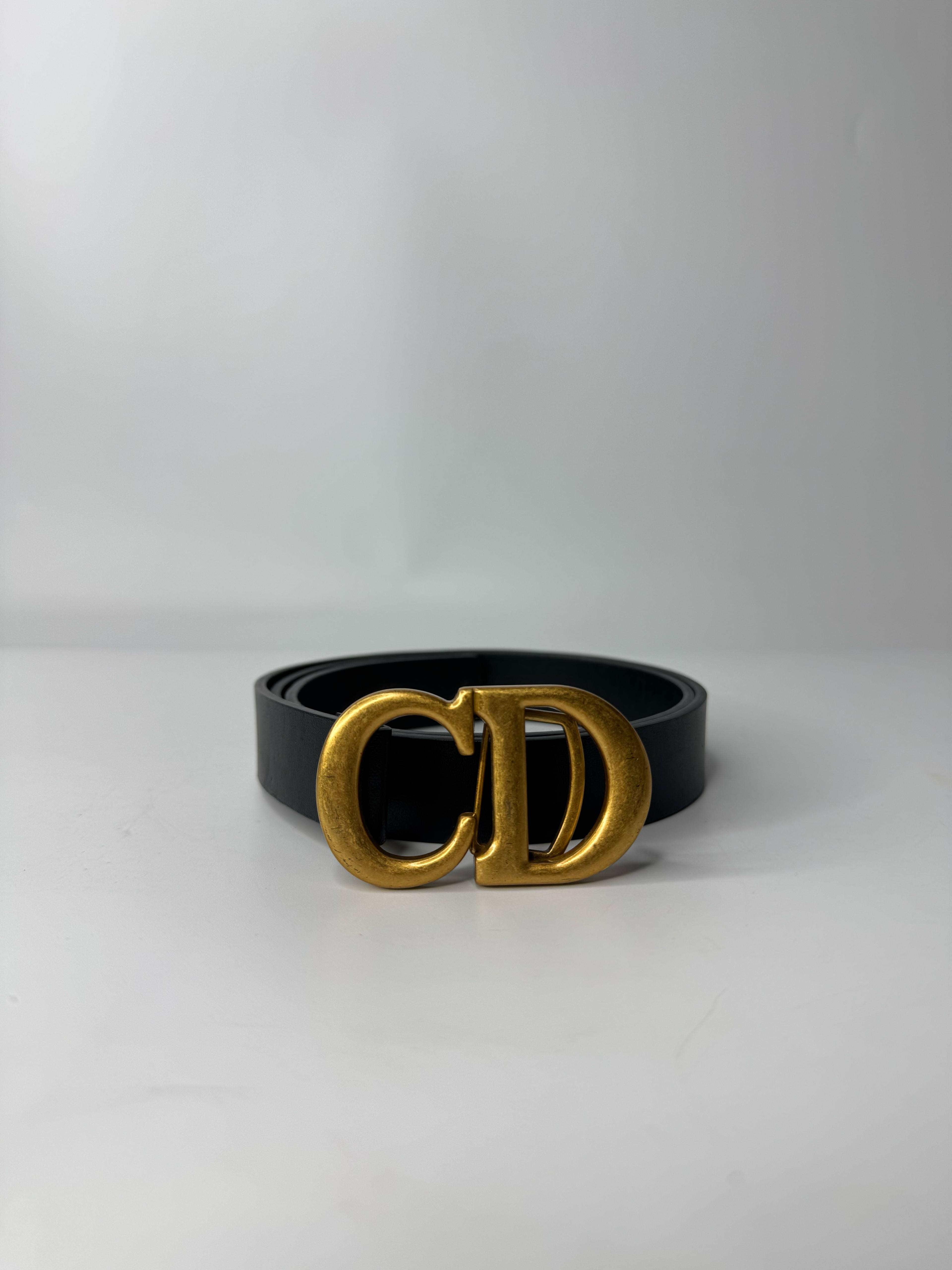 DIOR SADDLE BELT BLACK ULTRASOFT CALFSKIN
