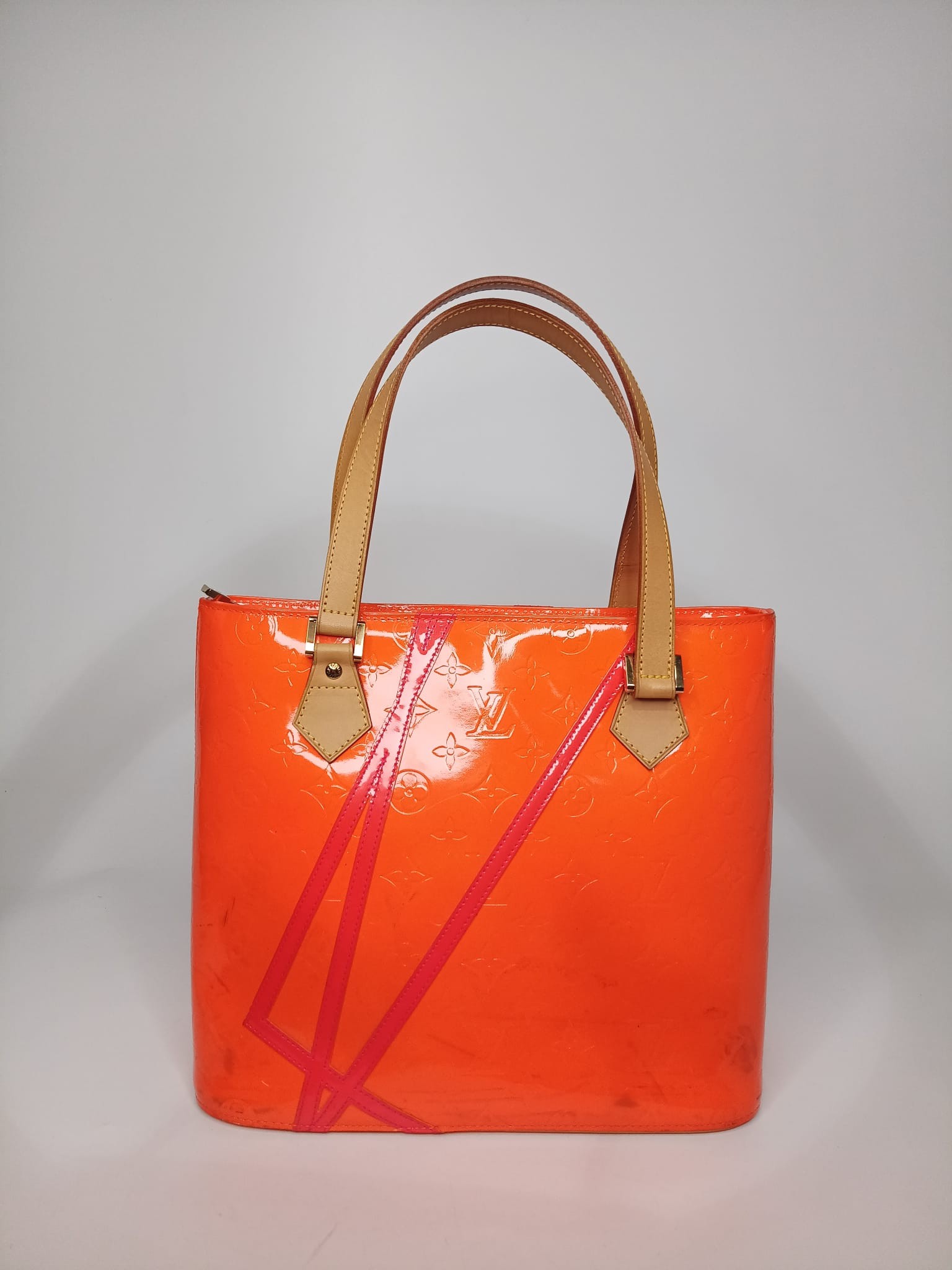 LOUIS VUITTON PATENT LEATHER ORANGE BAG