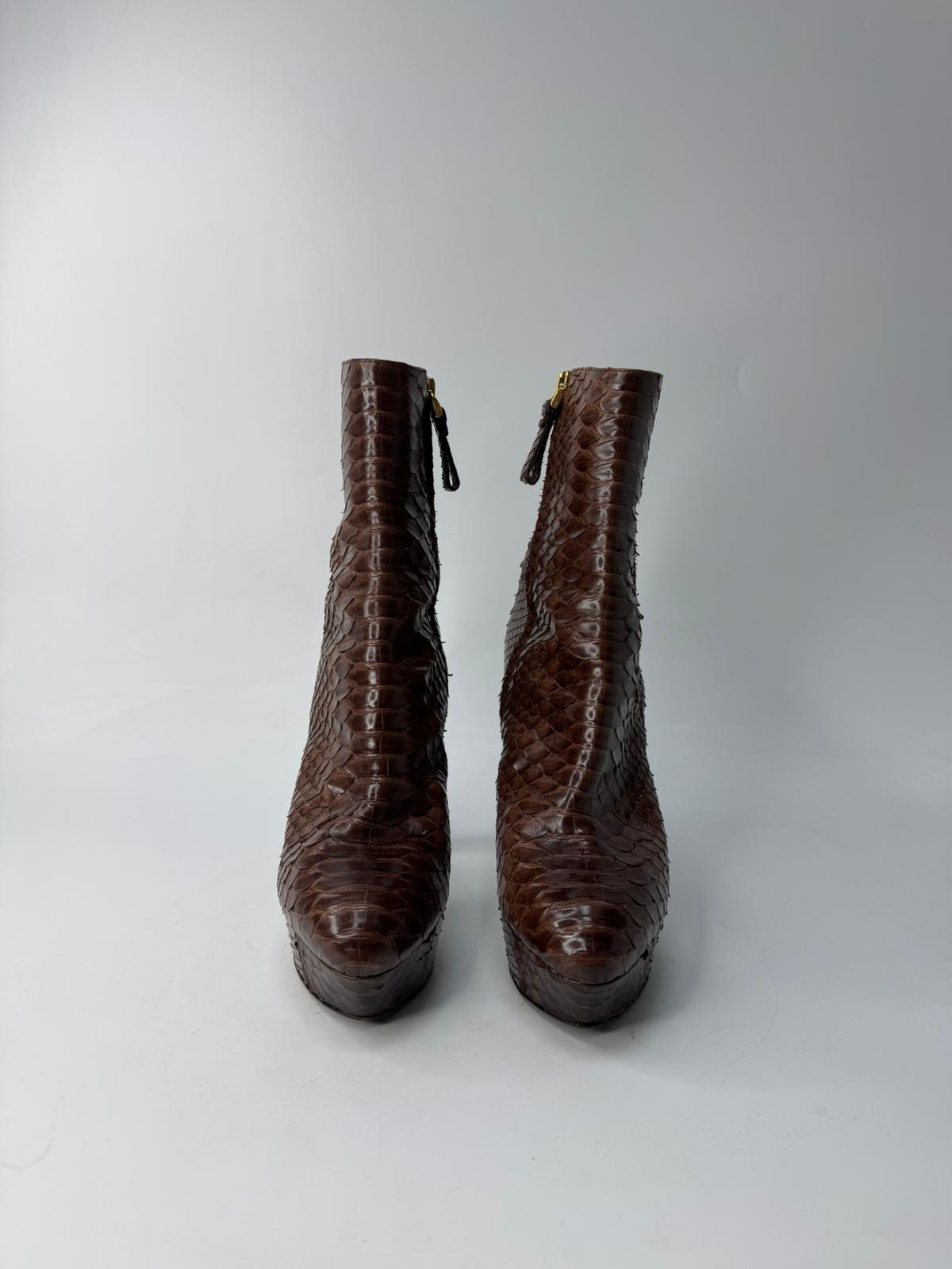 SERGIO ROSSI  PYTHON HEELS