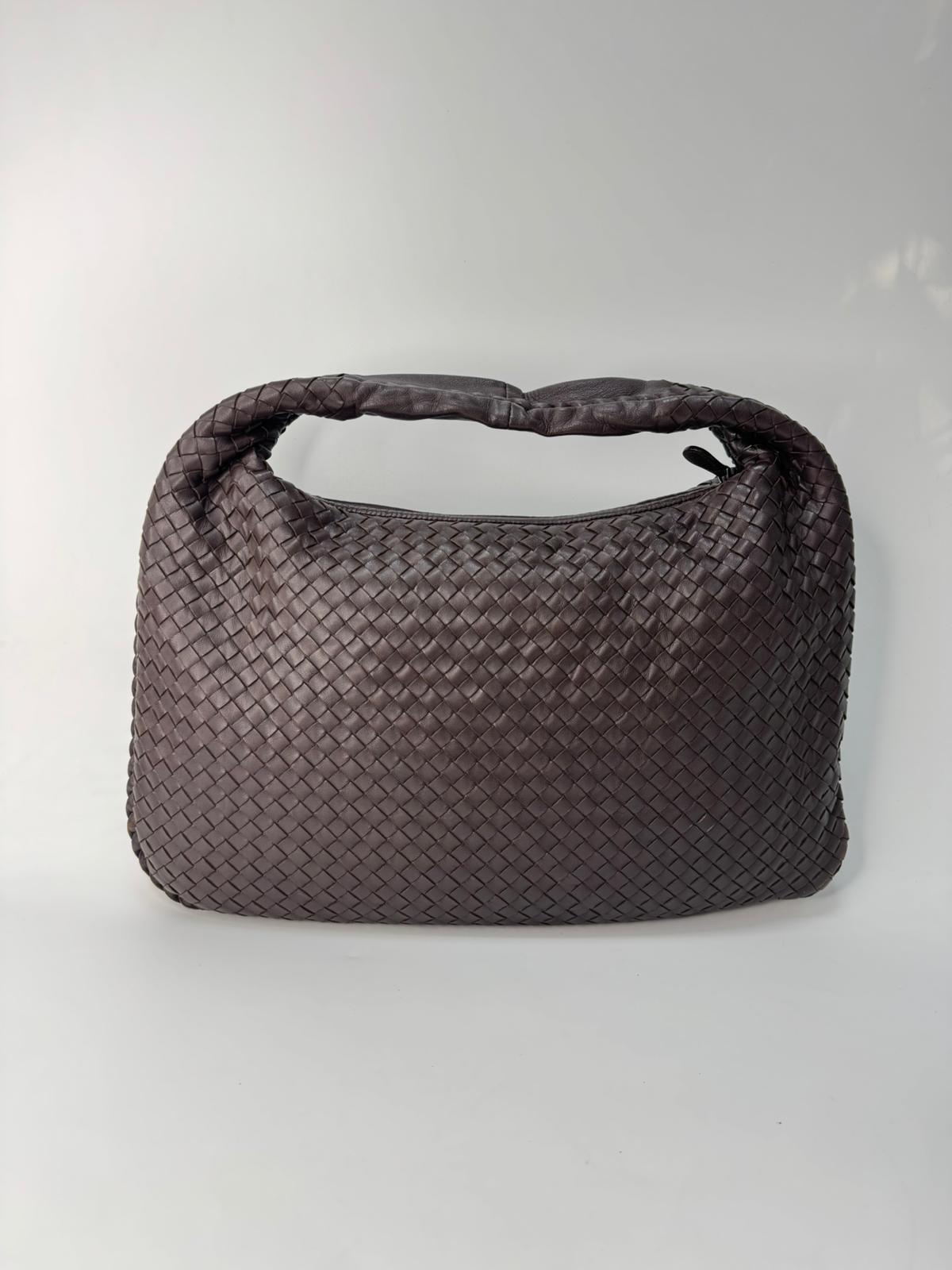 BOTTEGA VENETA CHOCOLATE BROWN MEDIUM INTRECCIATO BAG