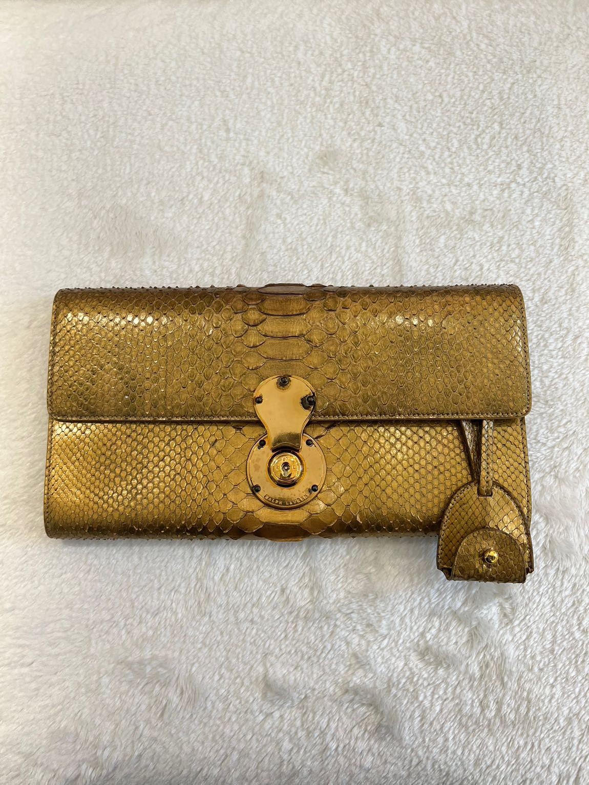 RALPH LAUREN LEATHER CLUTCH BAG