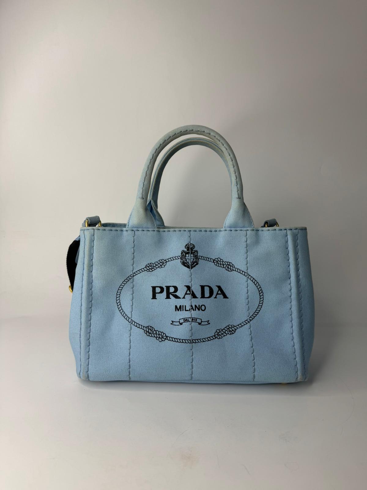 PRADA BLUE CANAPA BAG