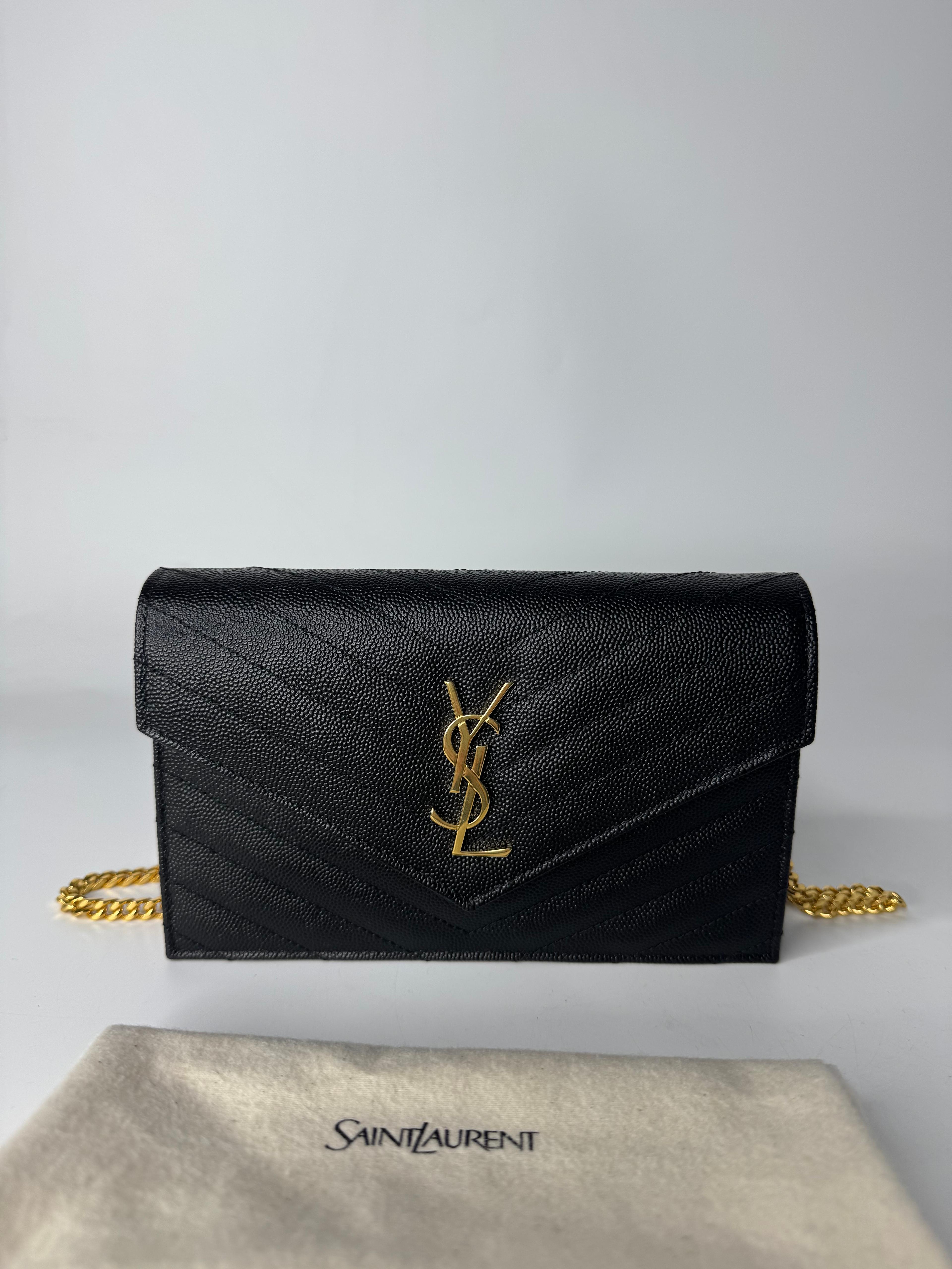 SAINT LAURENT ENVELOPE CHAIN CROSSBODY