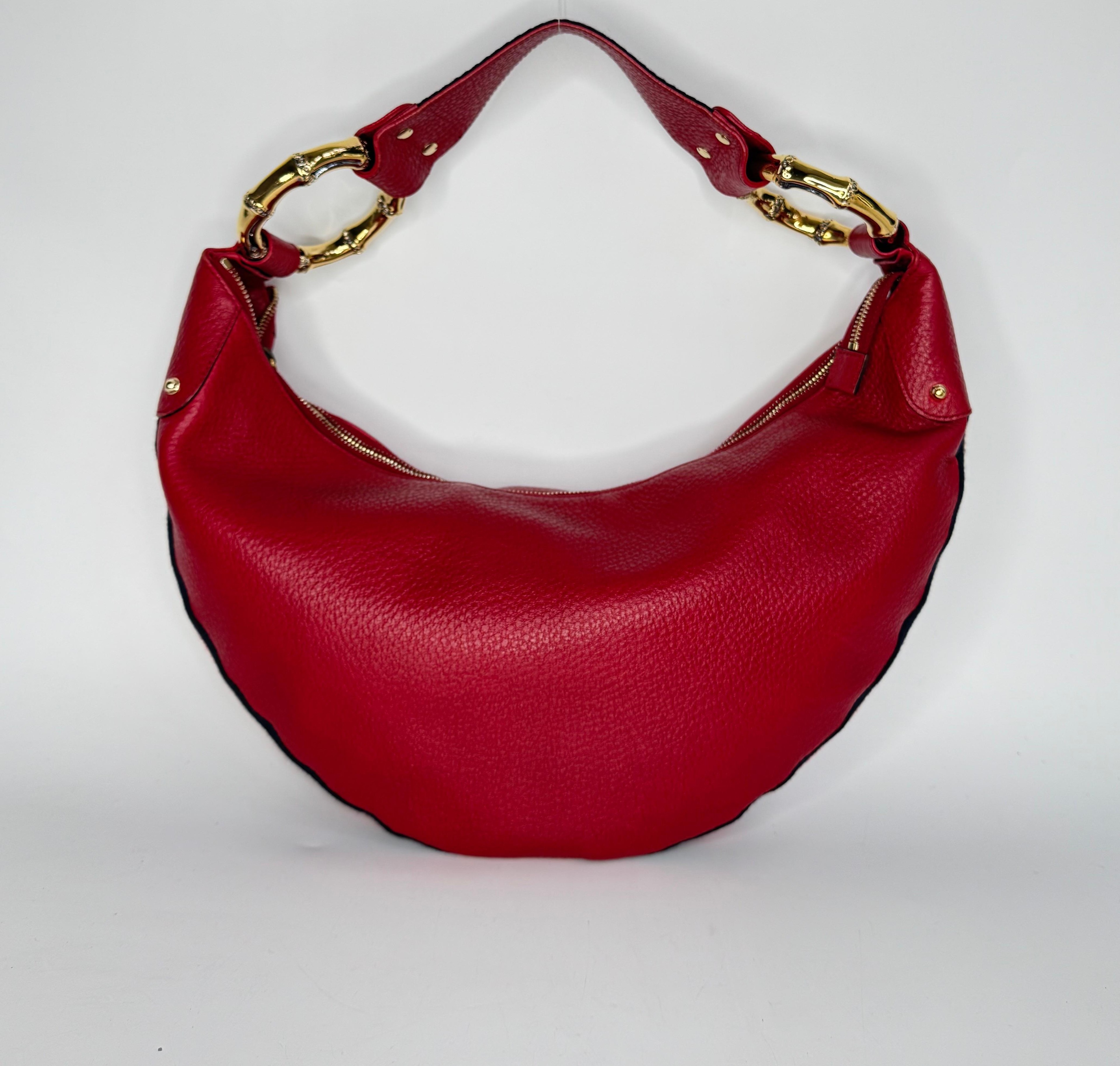 GUCCI HOBO BAMBU RED BAG