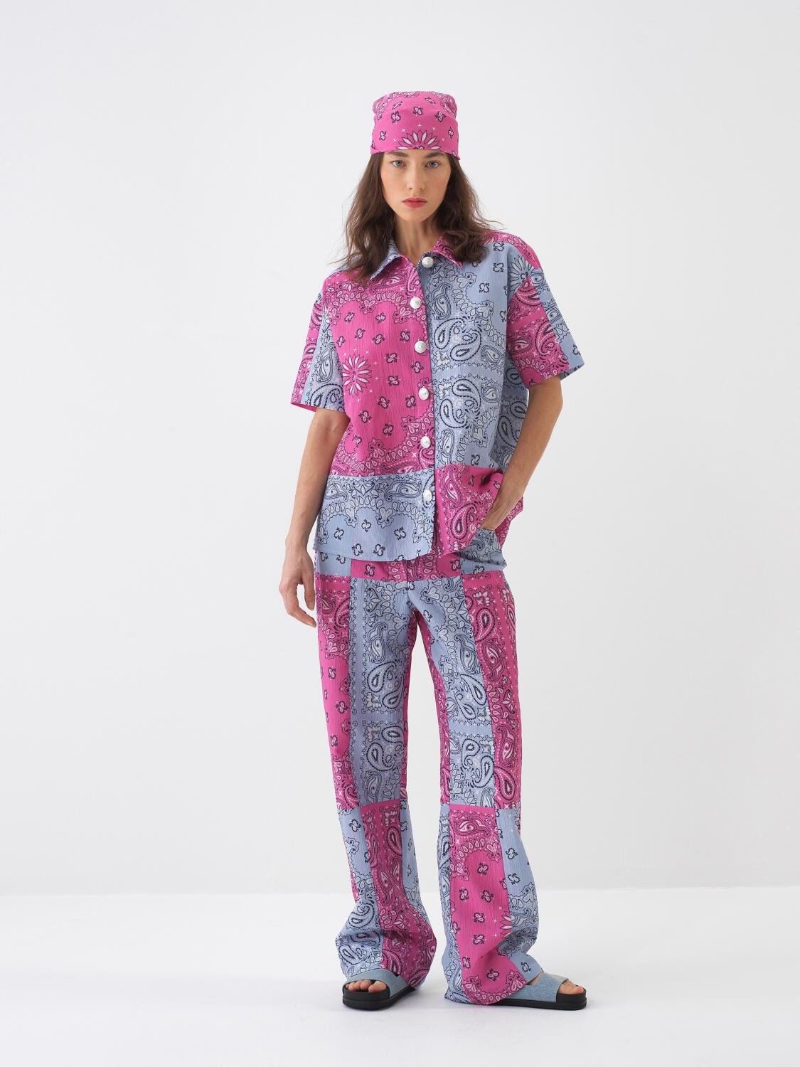 PEMBE OVERSIZE PAMUKLU GÖMLEK