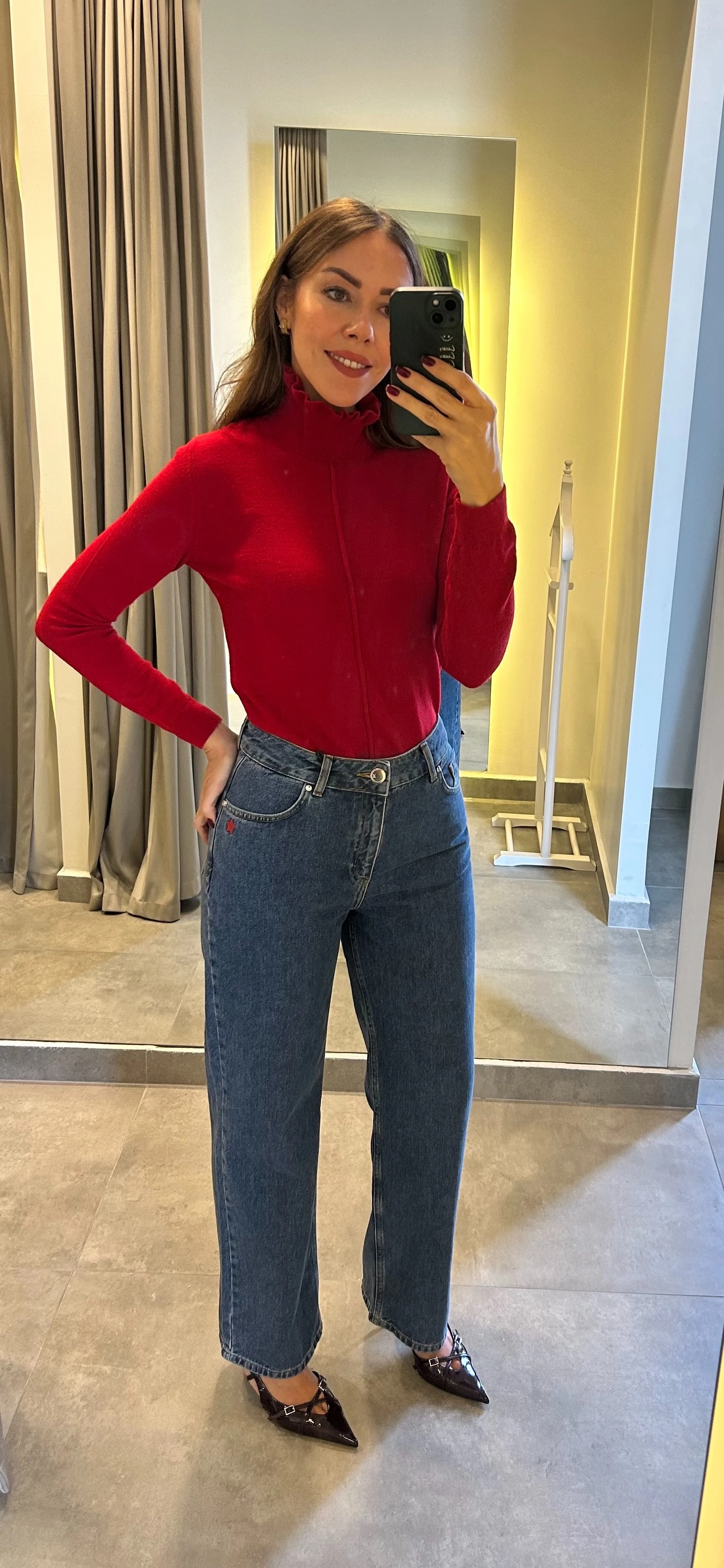 xint nakış detaylı jean pantolon 