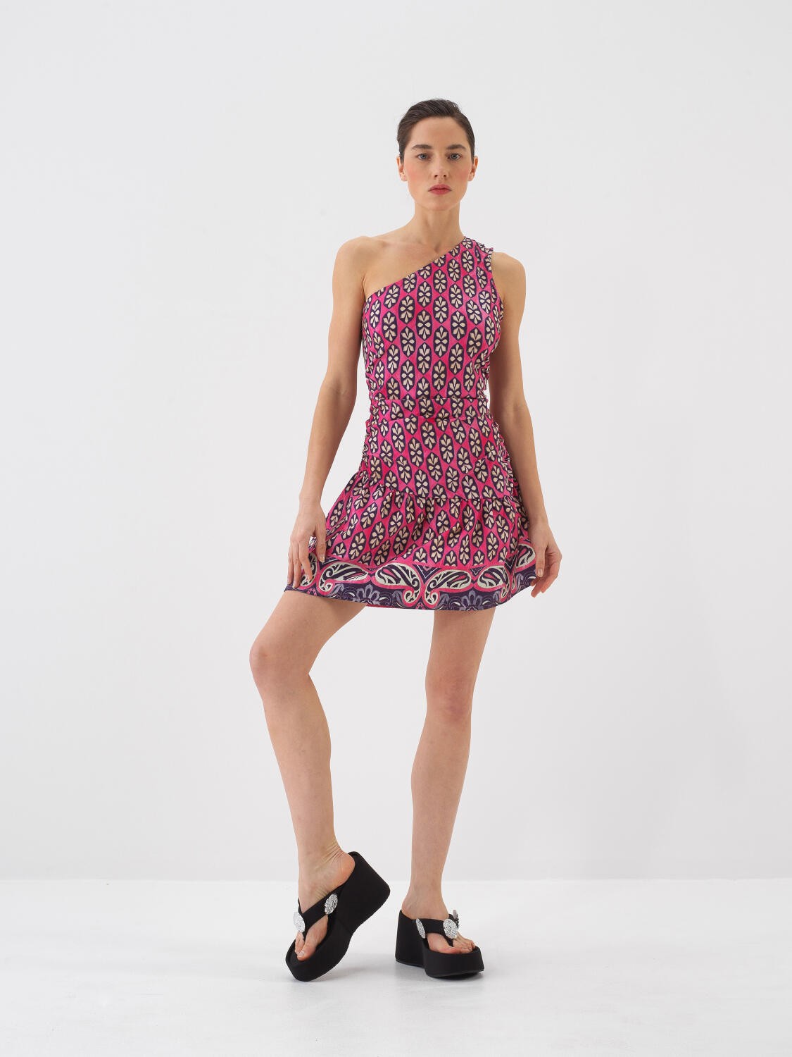 PEMBE REGULAR FIT PAMUKLU ELBİSE