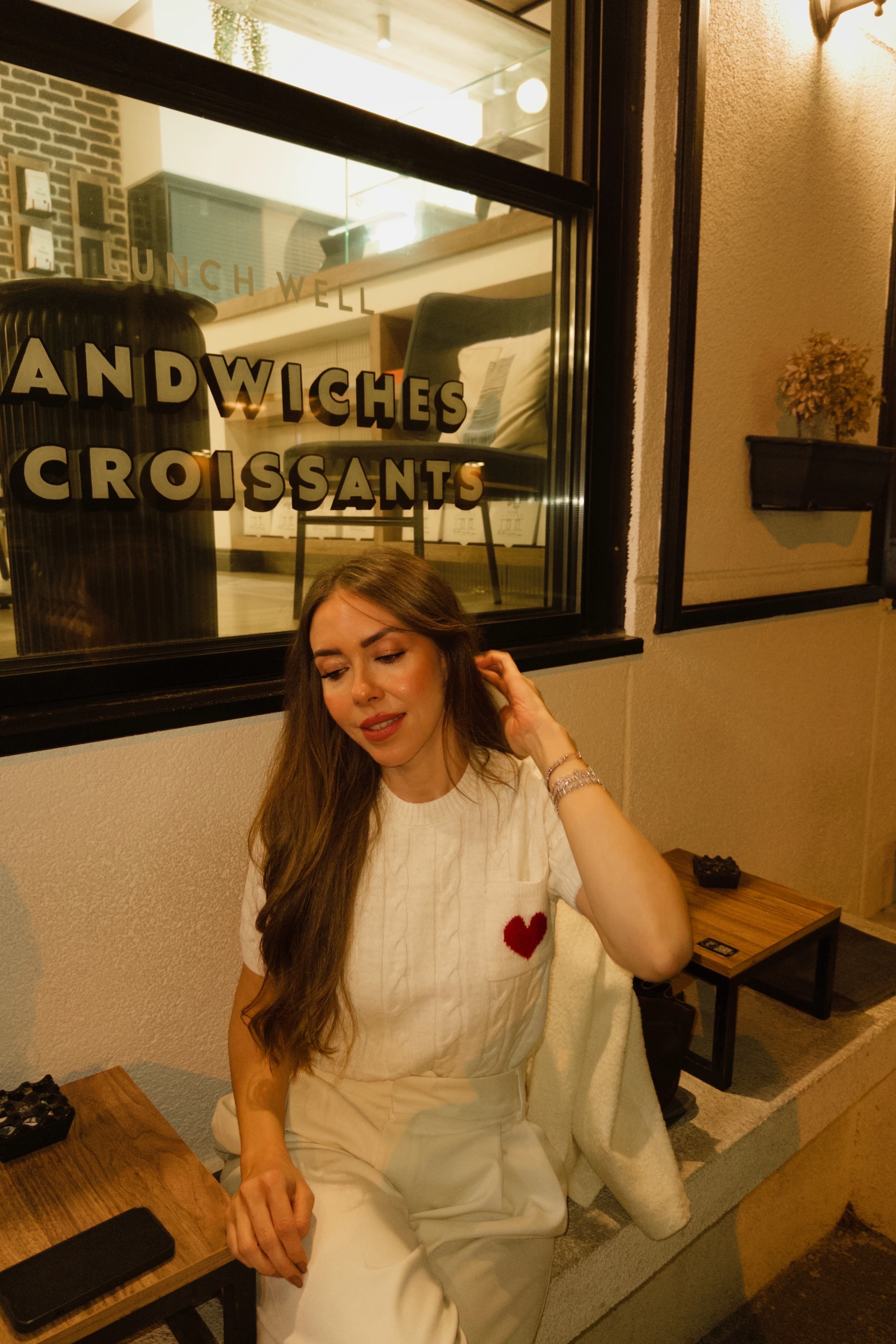 kaşmir karışımlı kalp detaylı premium triko