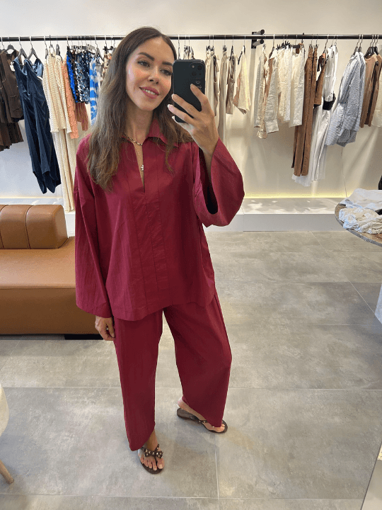 PAMUK OVERSIZE GÖMLEK PANTALON TAKIM