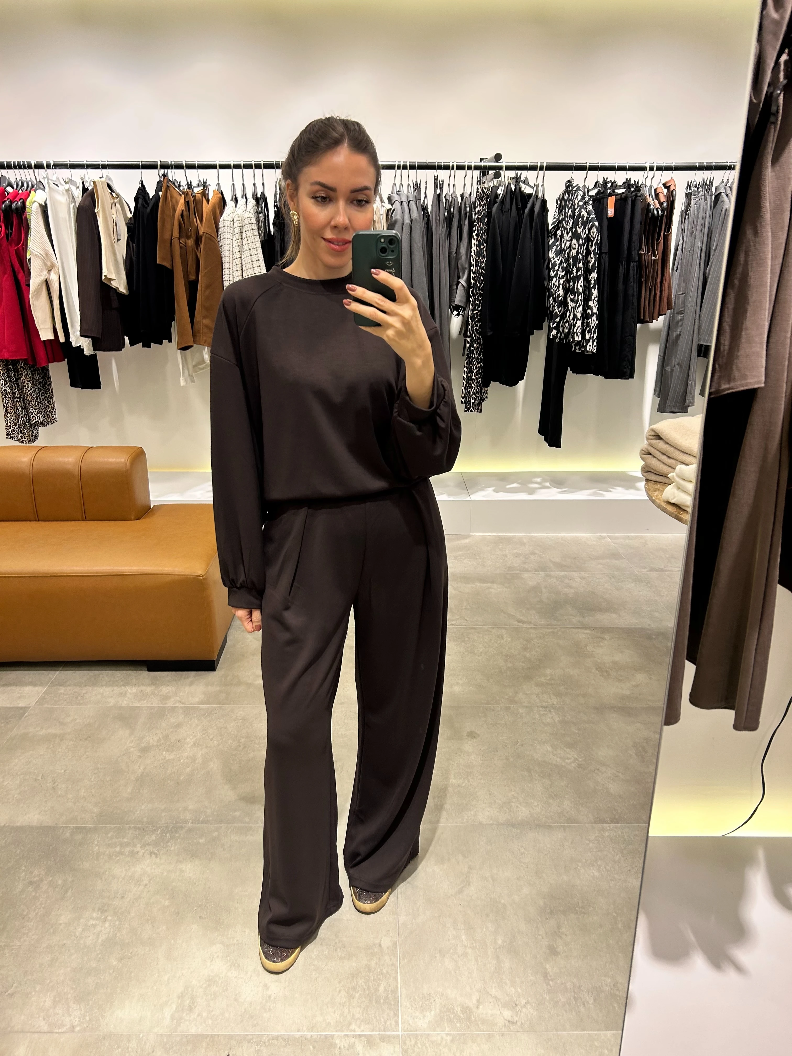 acı kahve eşofman takım