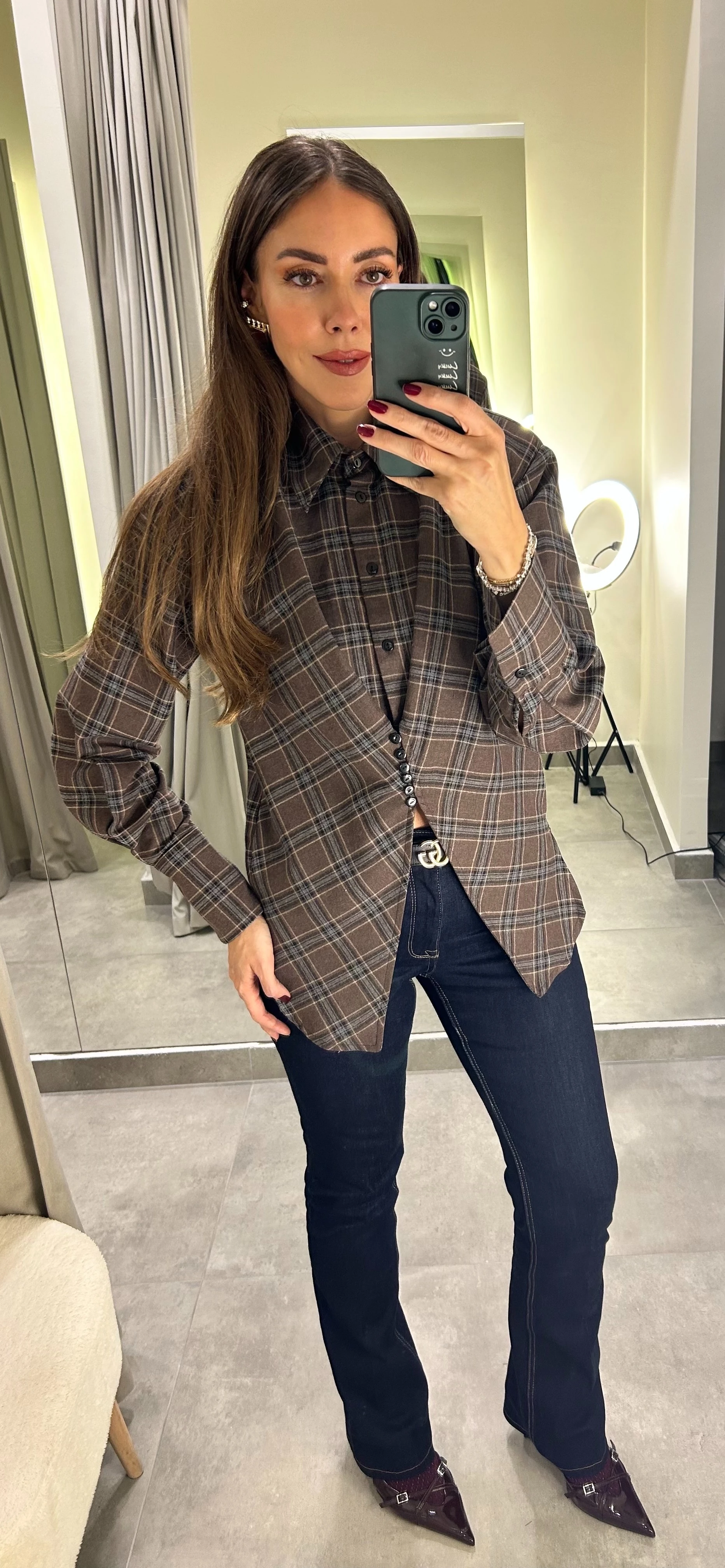 ekose desen tasarım gömlek