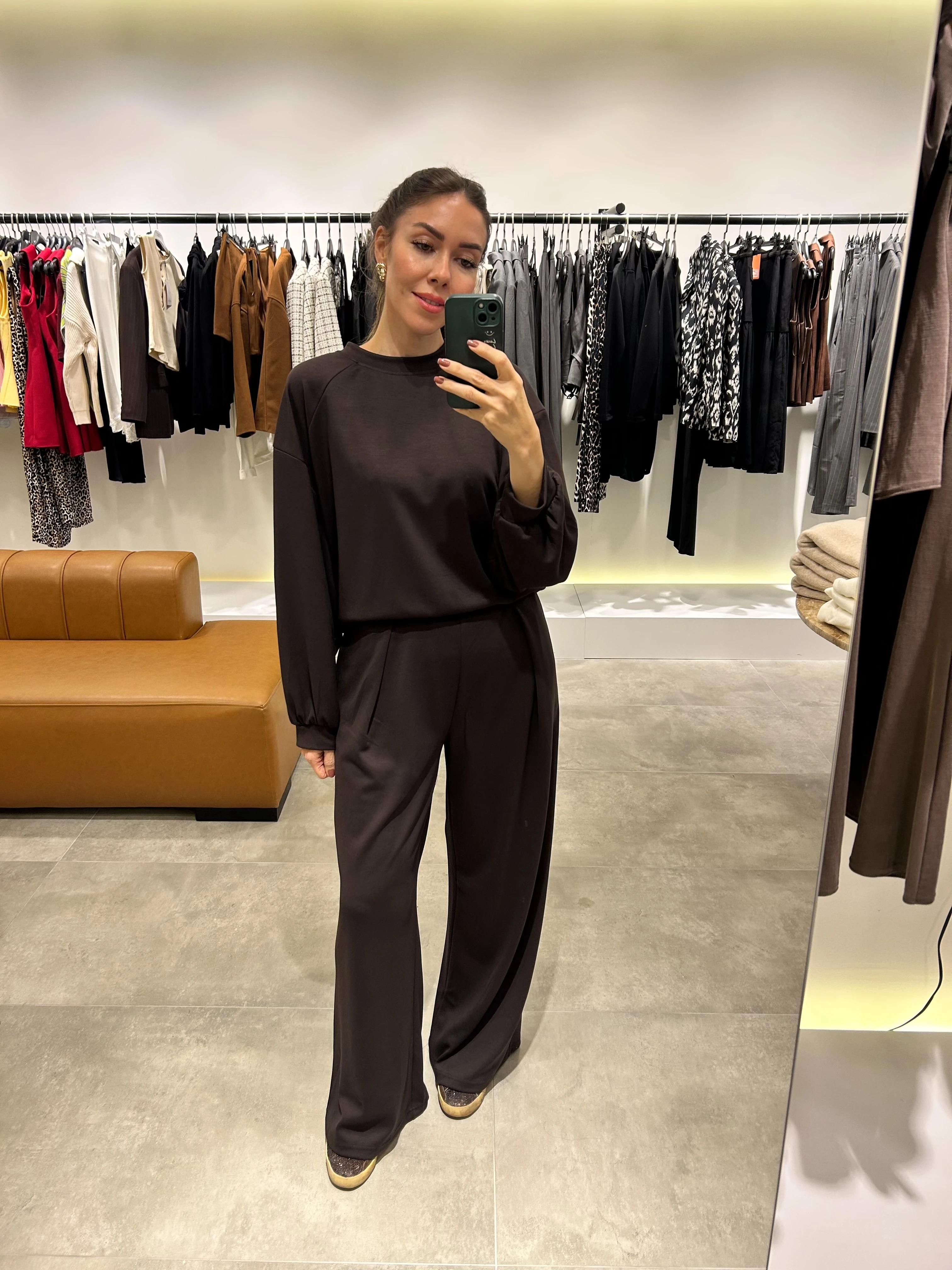 acı kahve eşofman takım