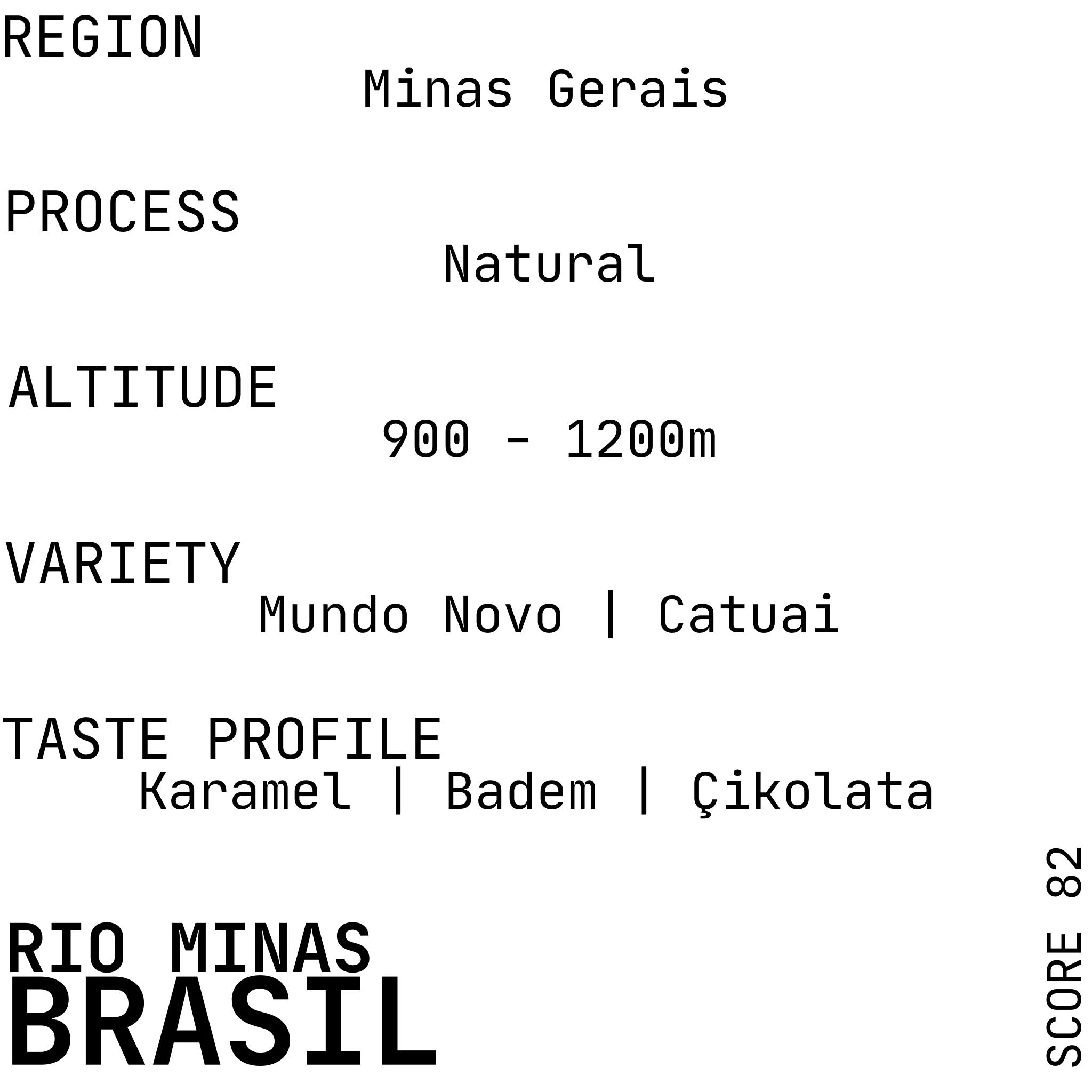 Türk Kahvesi (Brasil Rio Minas)