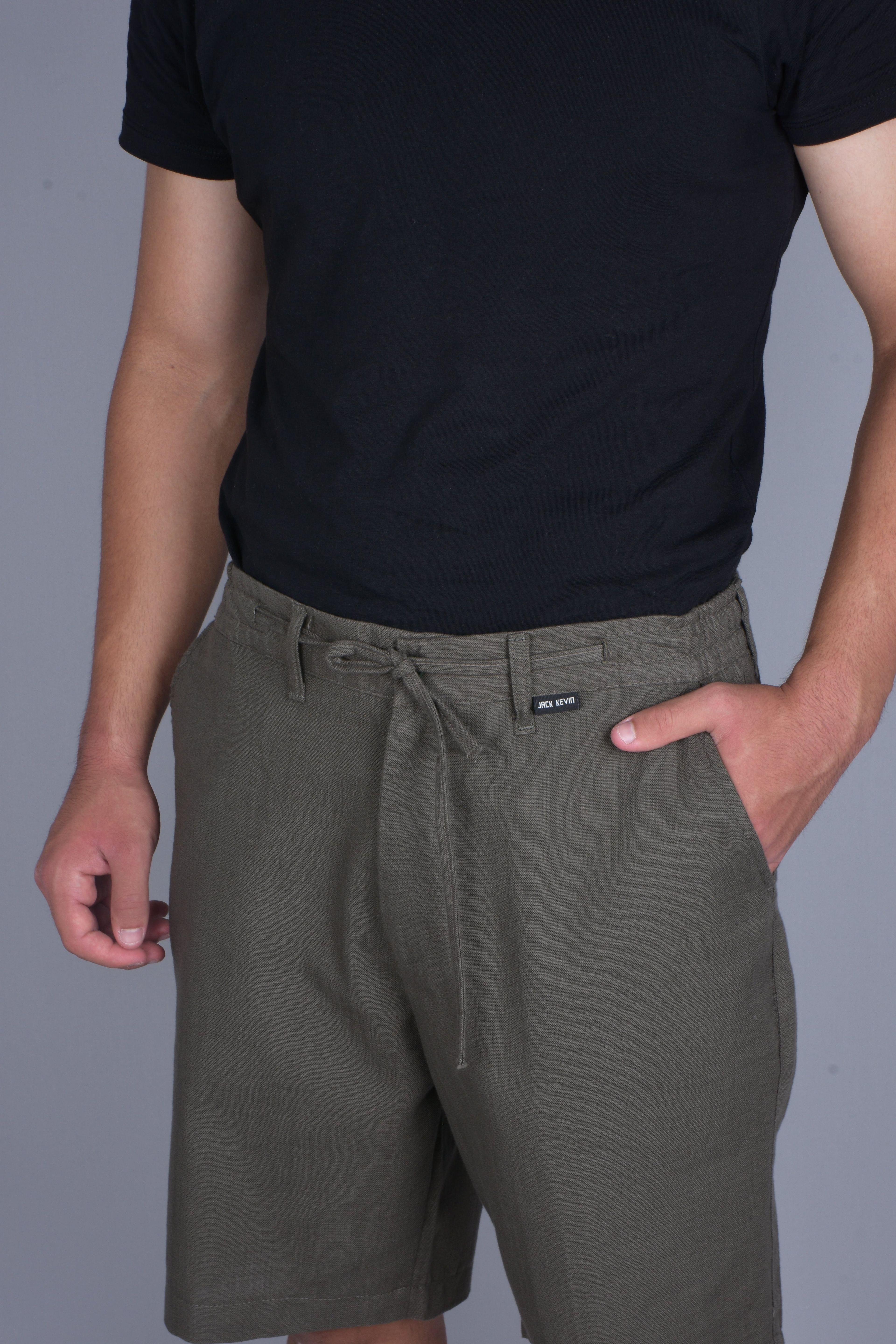 Basic Keten Jogger Şort