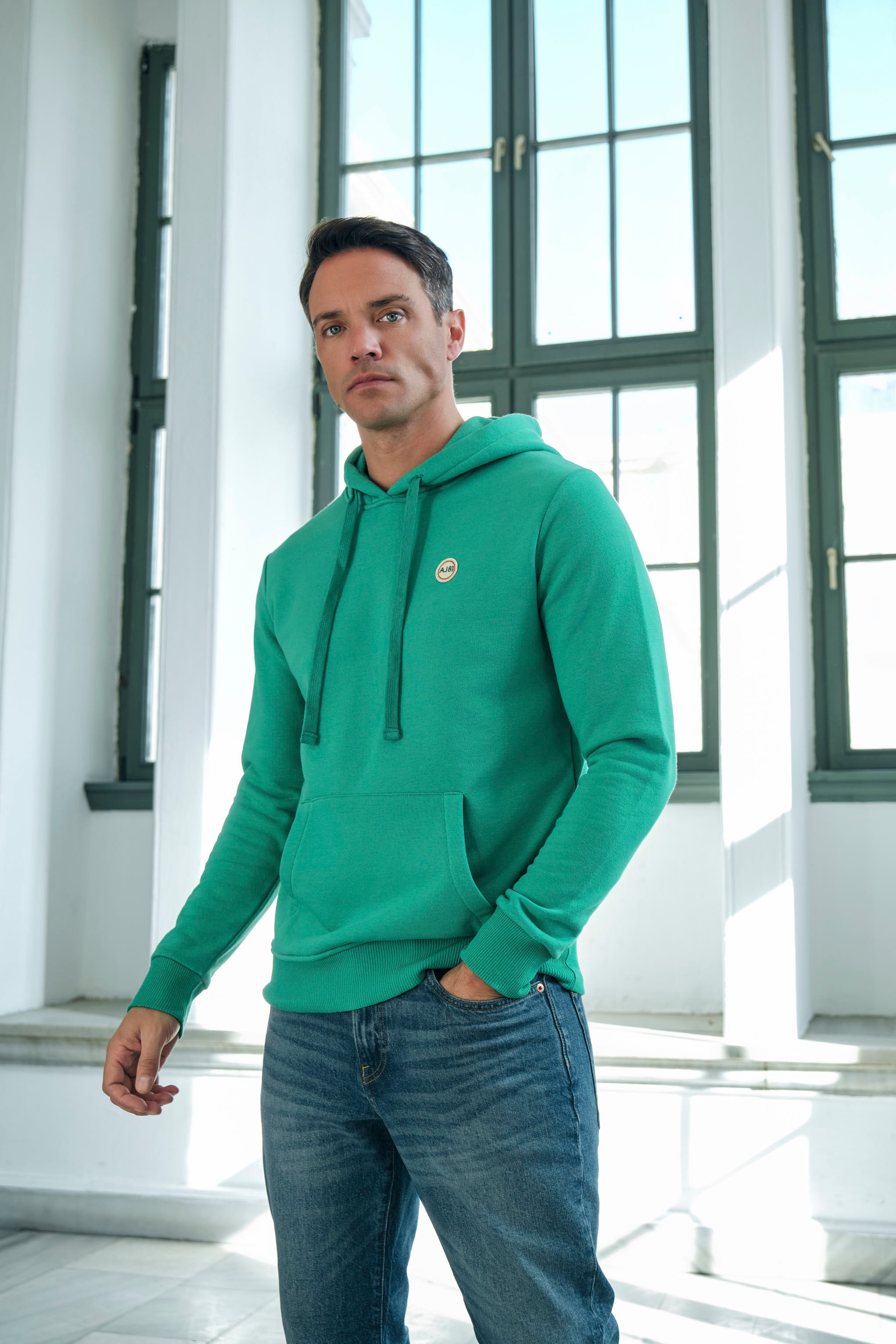 %100 Pamuk Kapşonlu Sweatshirt