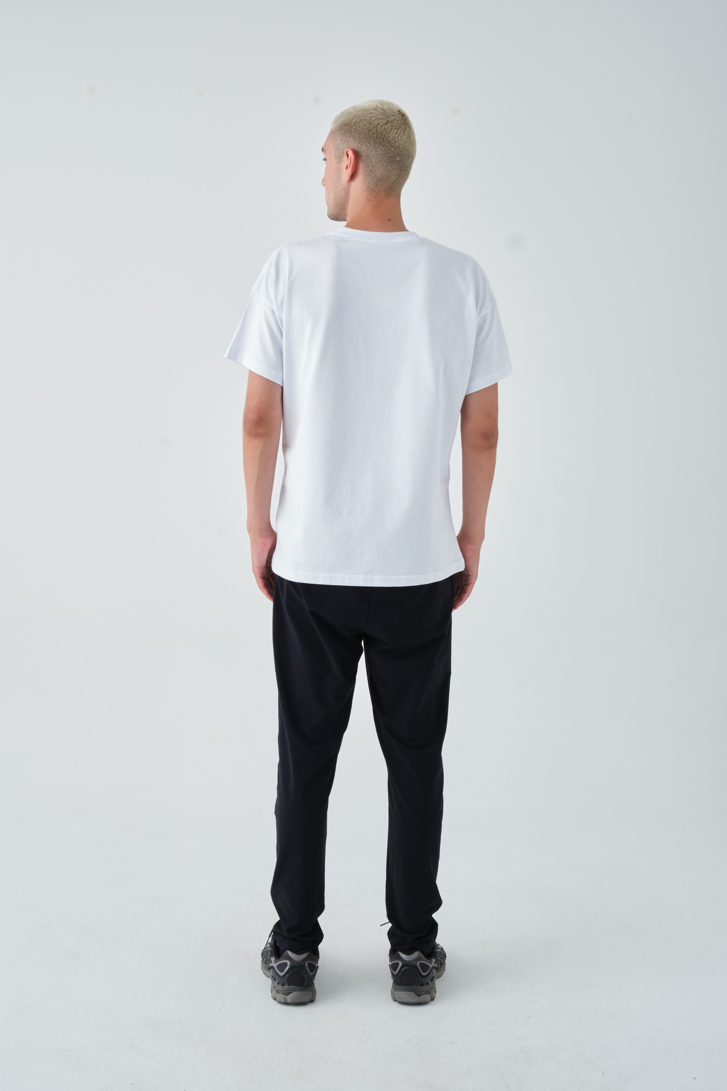 Basic Bisiklet Yaka Oversize Tişört