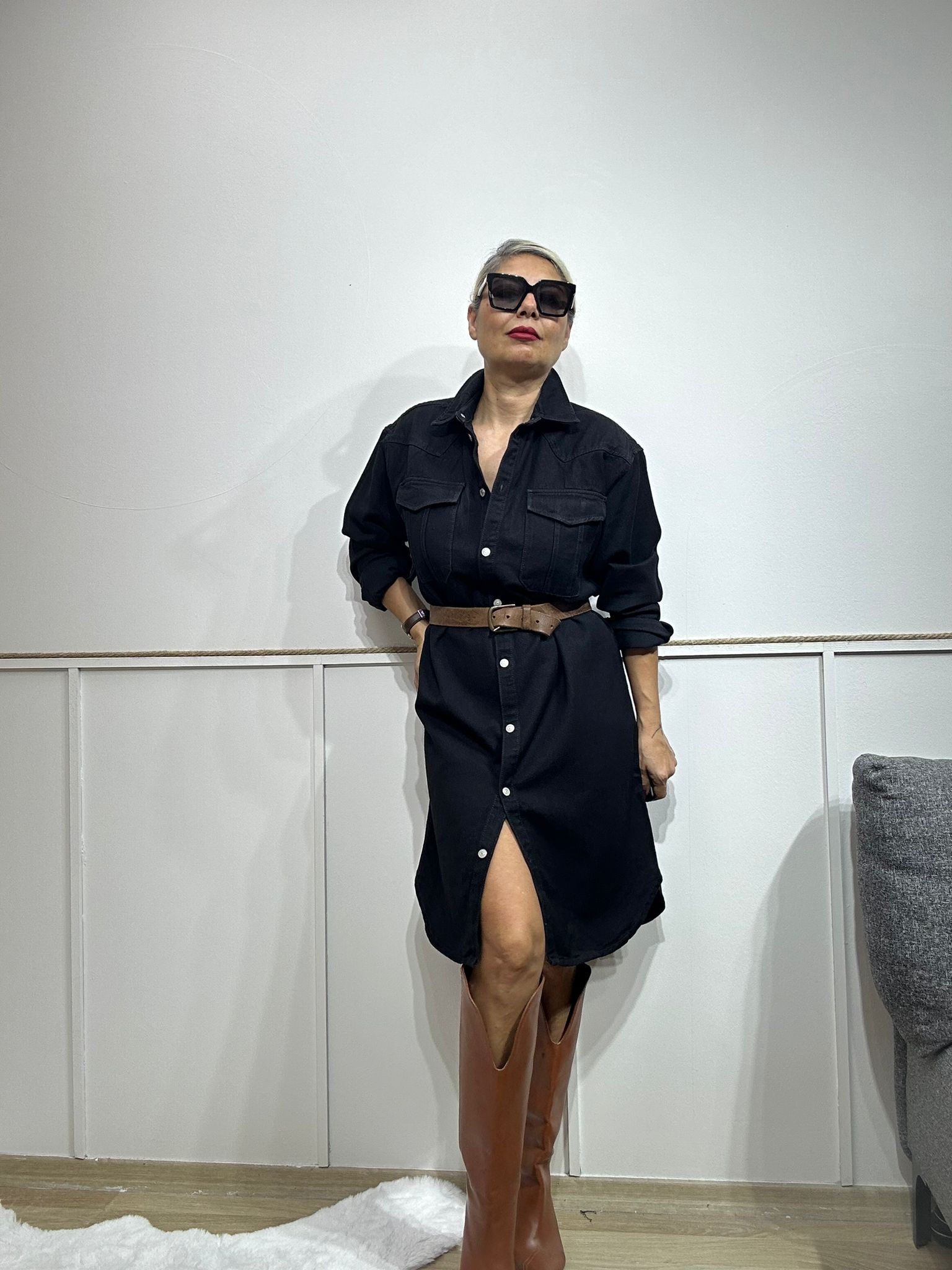 SORRENTO BLACK JEAN ELBİSE