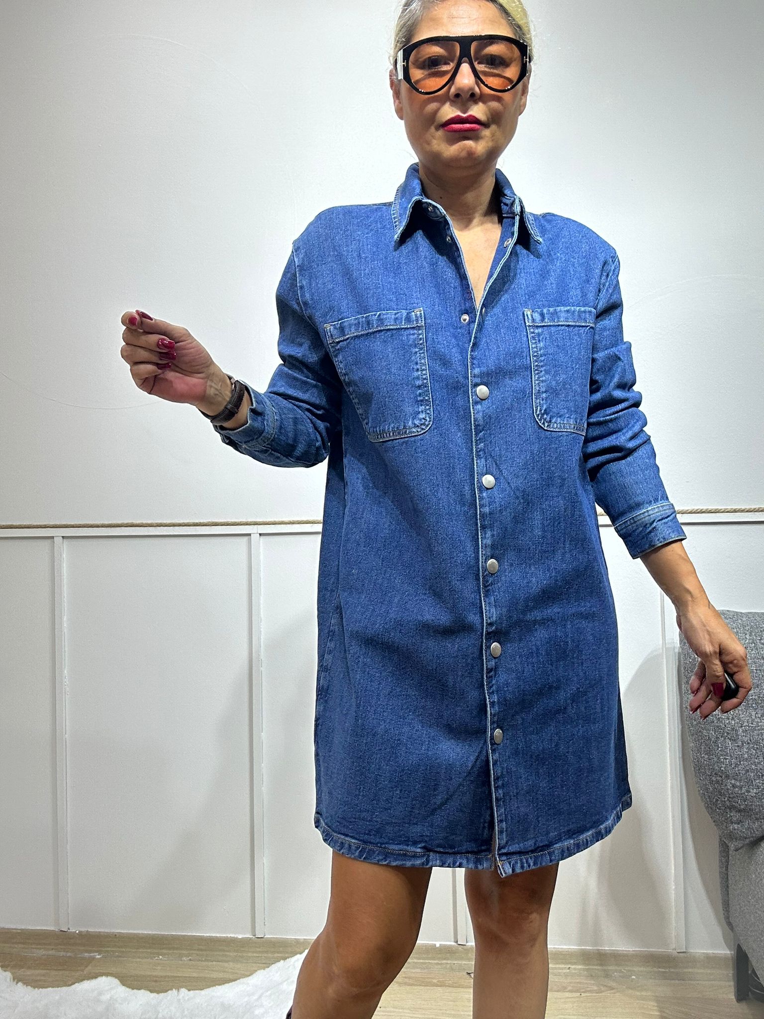 MARTİNE BLUE JEAN ELBİSE