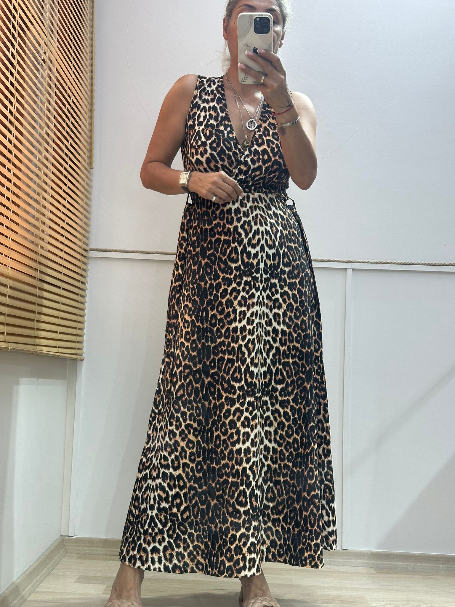 MELİ LEOPAR ELBİSE