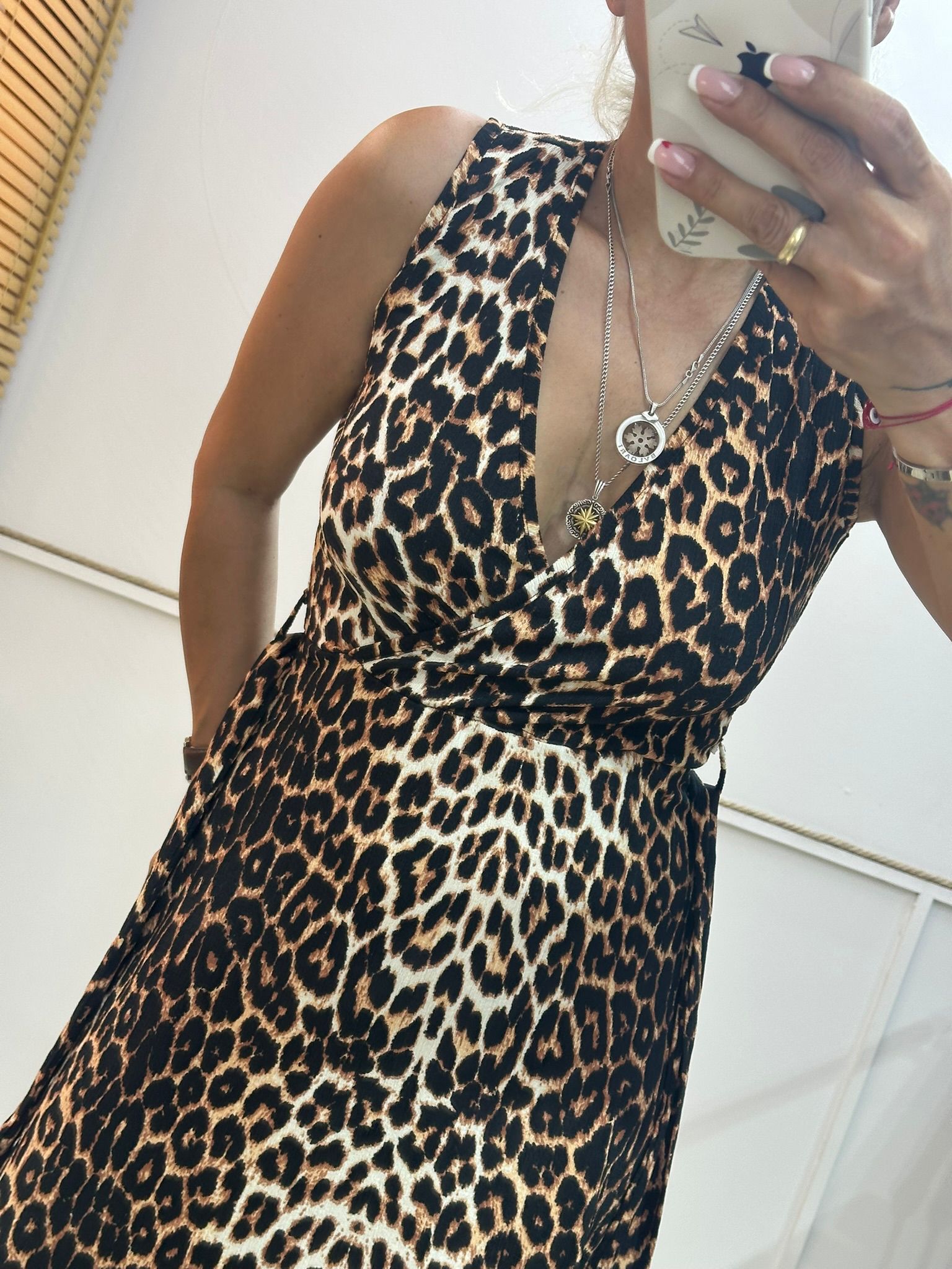 MELİ LEOPAR ELBİSE