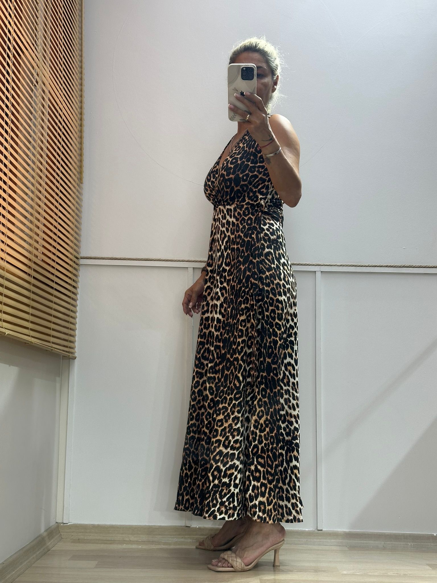 MELİ LEOPAR ELBİSE