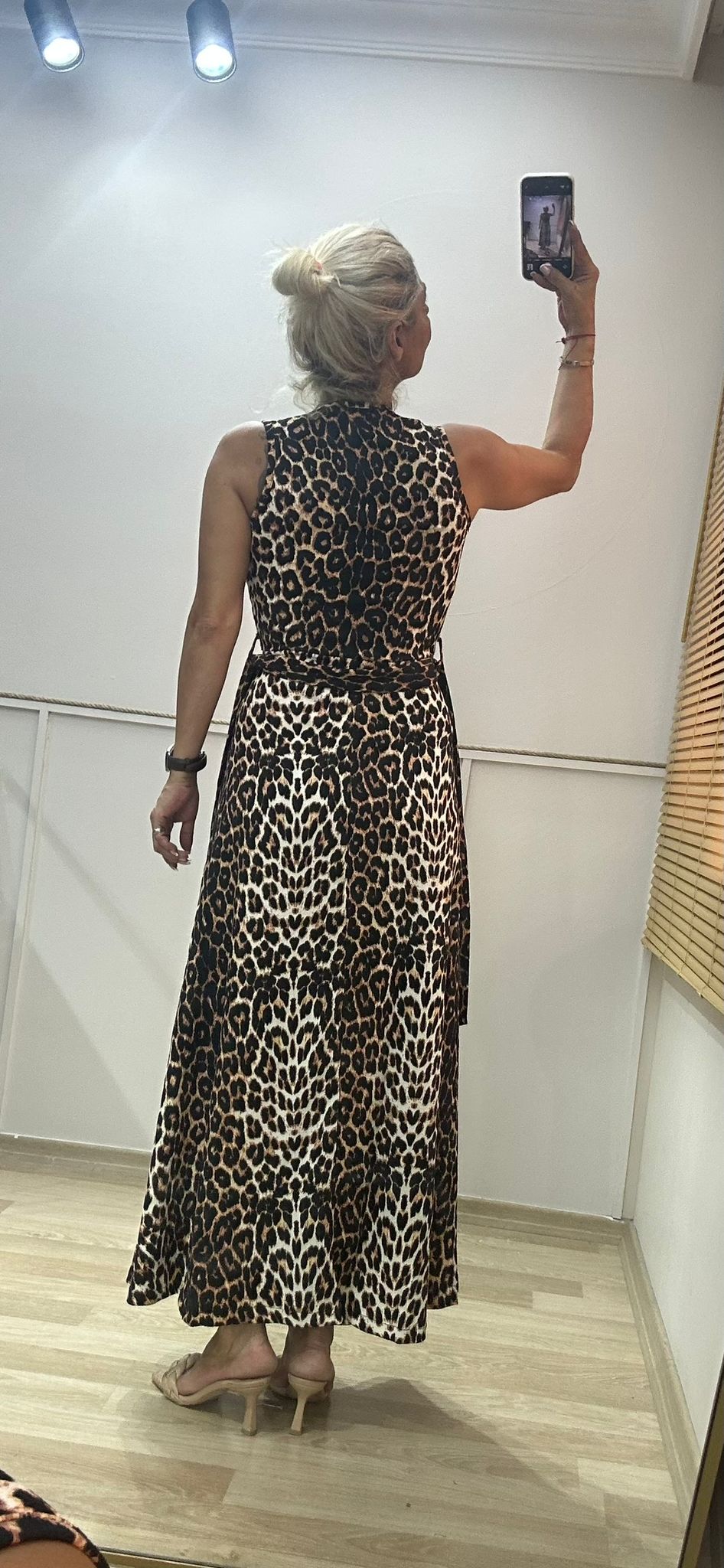 MELİ LEOPAR ELBİSE