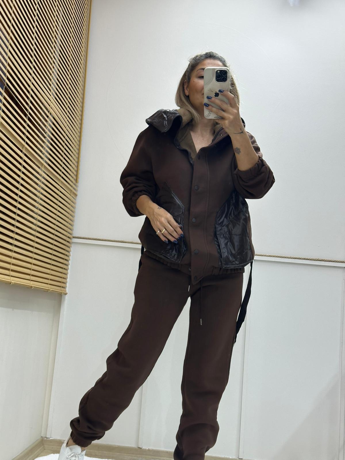 SİGNO KAHVE ŞARDONLU TAKIM