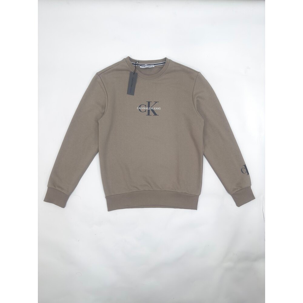 Calvin Klein Crew Logo Sweatshirt - Bej