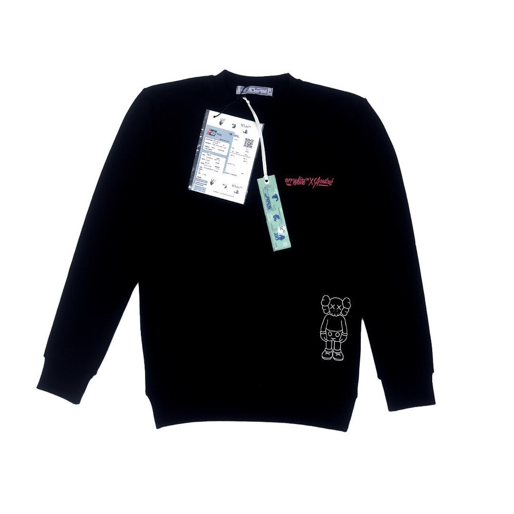 Off-White Baskılı Sweatshirt - Siyah