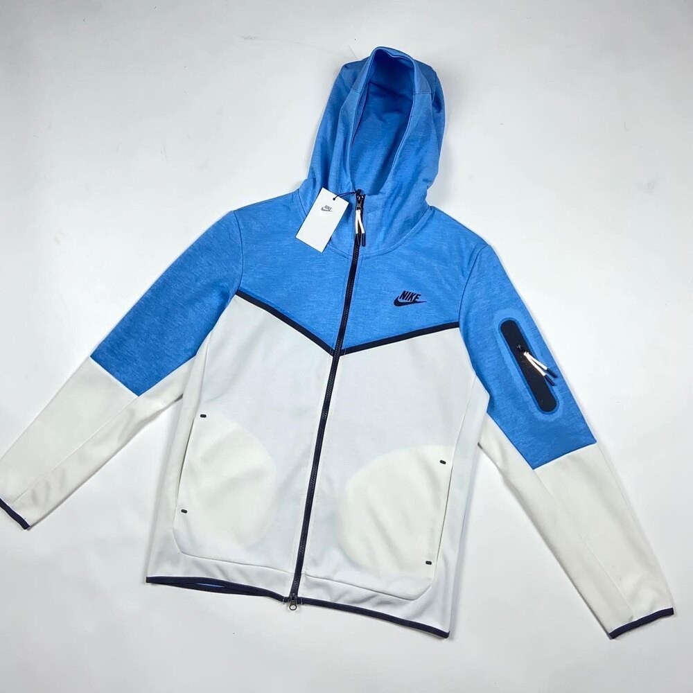 Nike Tech Fleece Hoodie - Mavi Beyaz