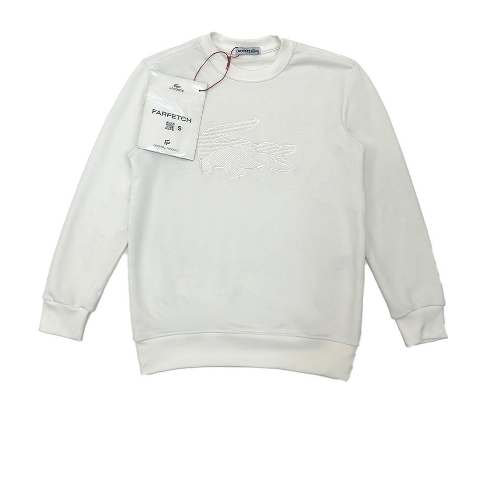 Lacoste Baskılı Sweatshirt - Beyaz