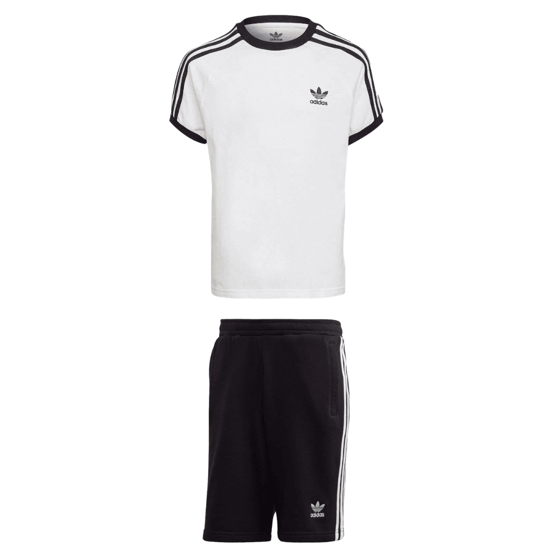 3-Stripes T-Shirt Short Takım - Beyaz