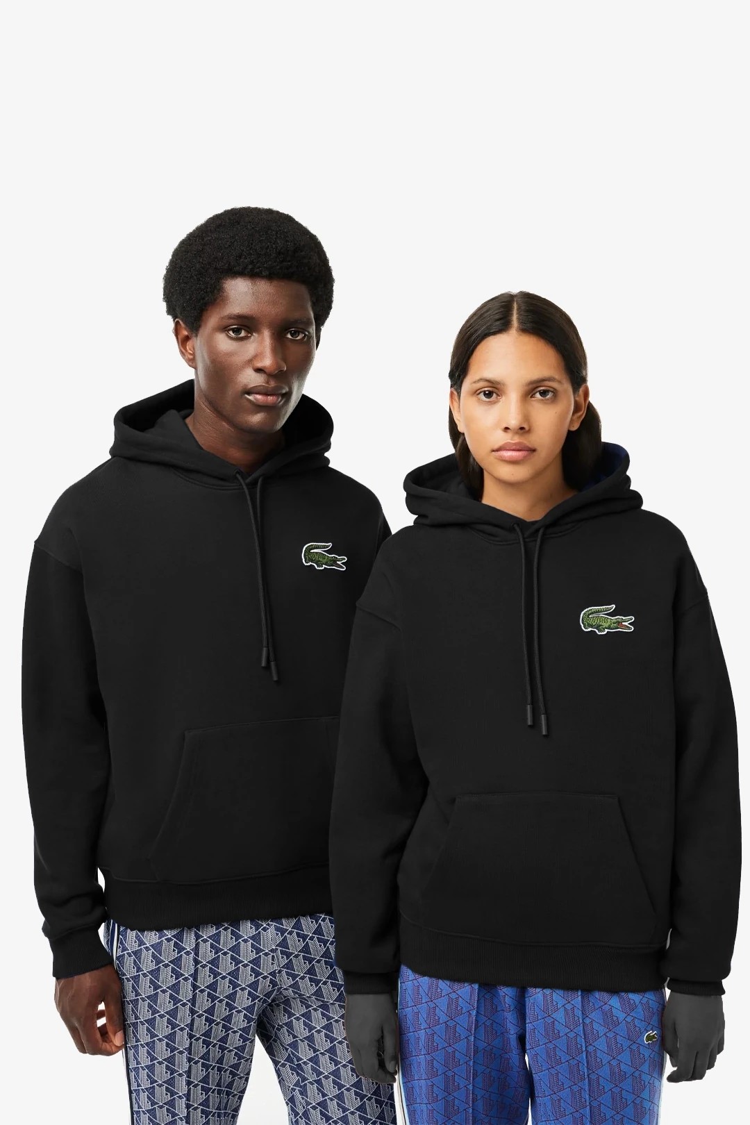 Lacoste Unisex Loose Fit Kapüşonlu - Siyah