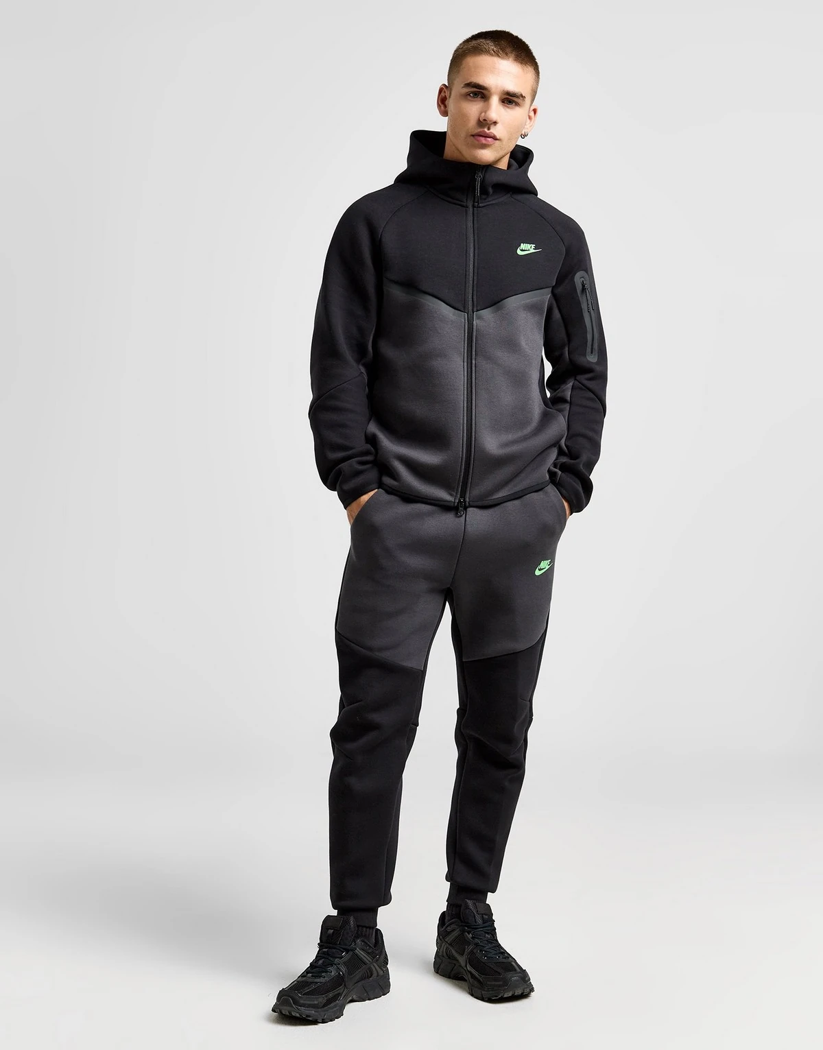 2025 Tech Fleece Eşofman Takımı - Antrasit/Green
