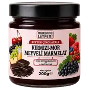 Bitter Çikolatalı Kırmızı Mor Meyveli Marmelat (200 g)
