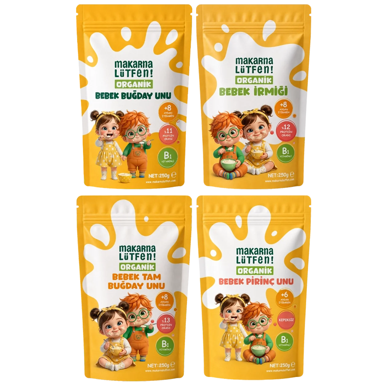 Avantajlı 4 Lü Bebek Ek Gıda Seti (4x 250g)