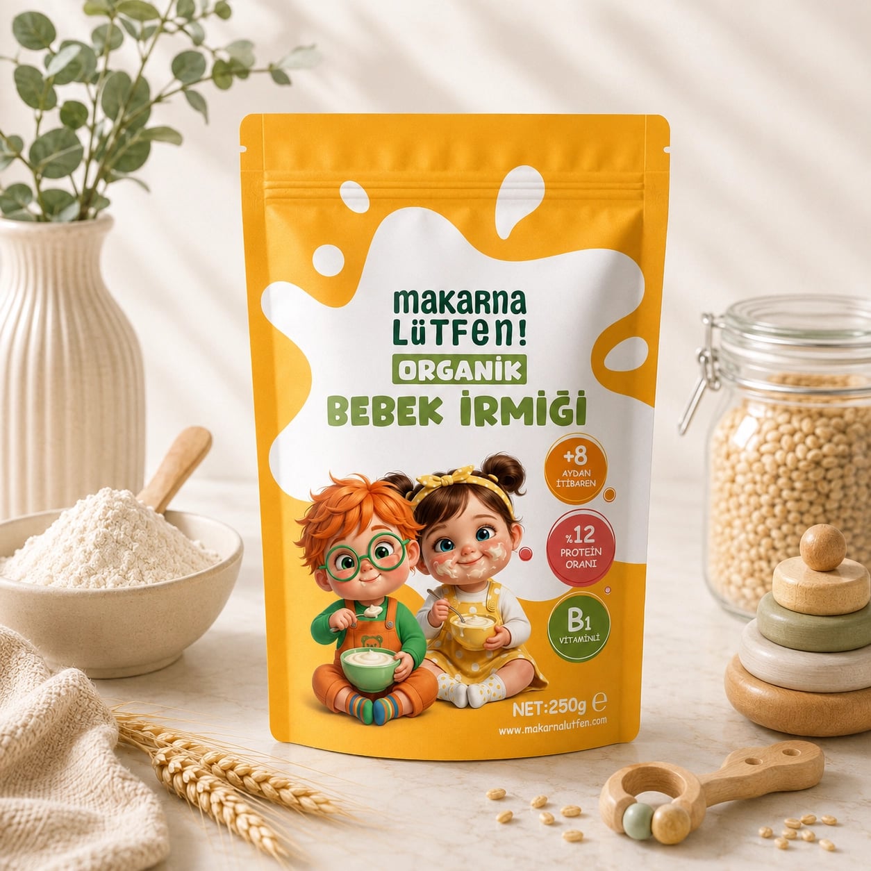 Doğal ve Besleyici Organik Bebek İrmiği - 8 Ay+ (250g) 4