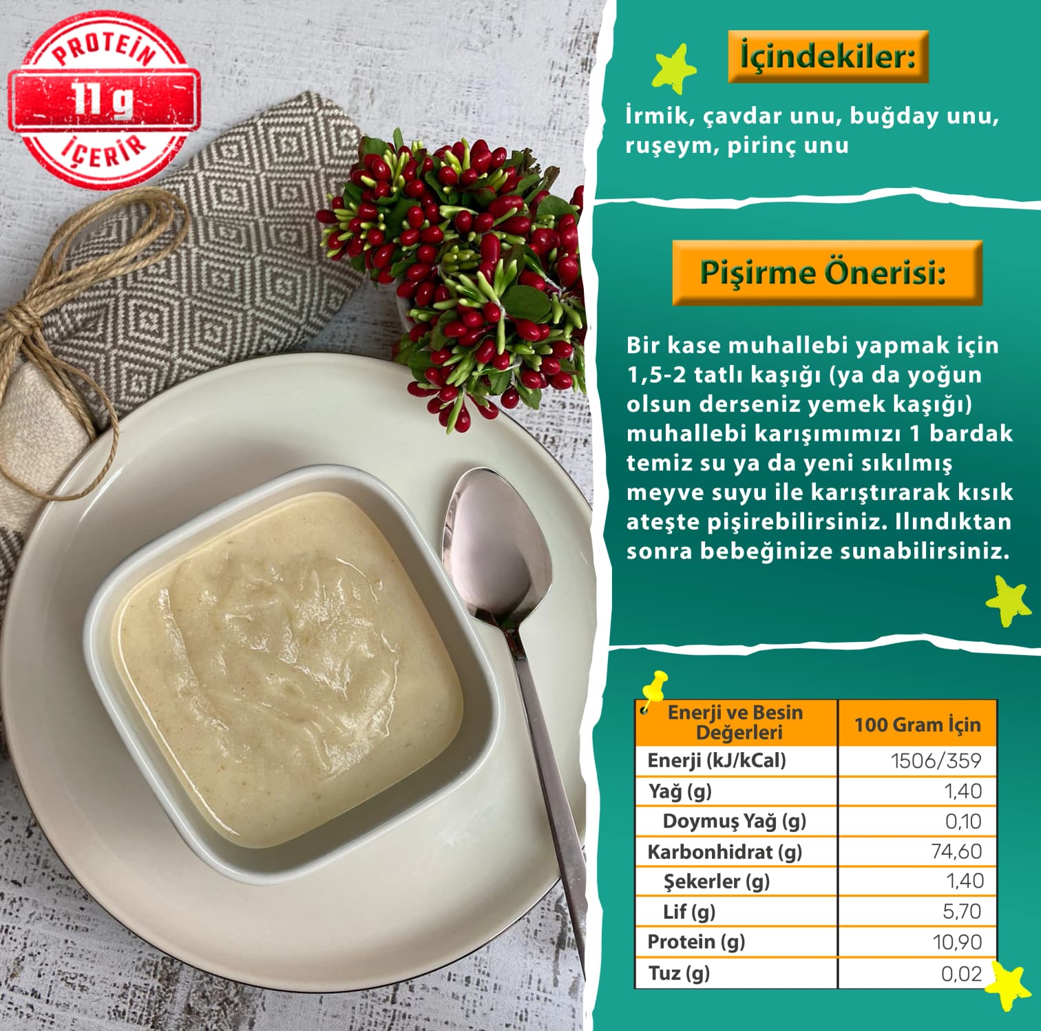 Muhallebi Unu Karışımı (+8 ay - 200 g) 3