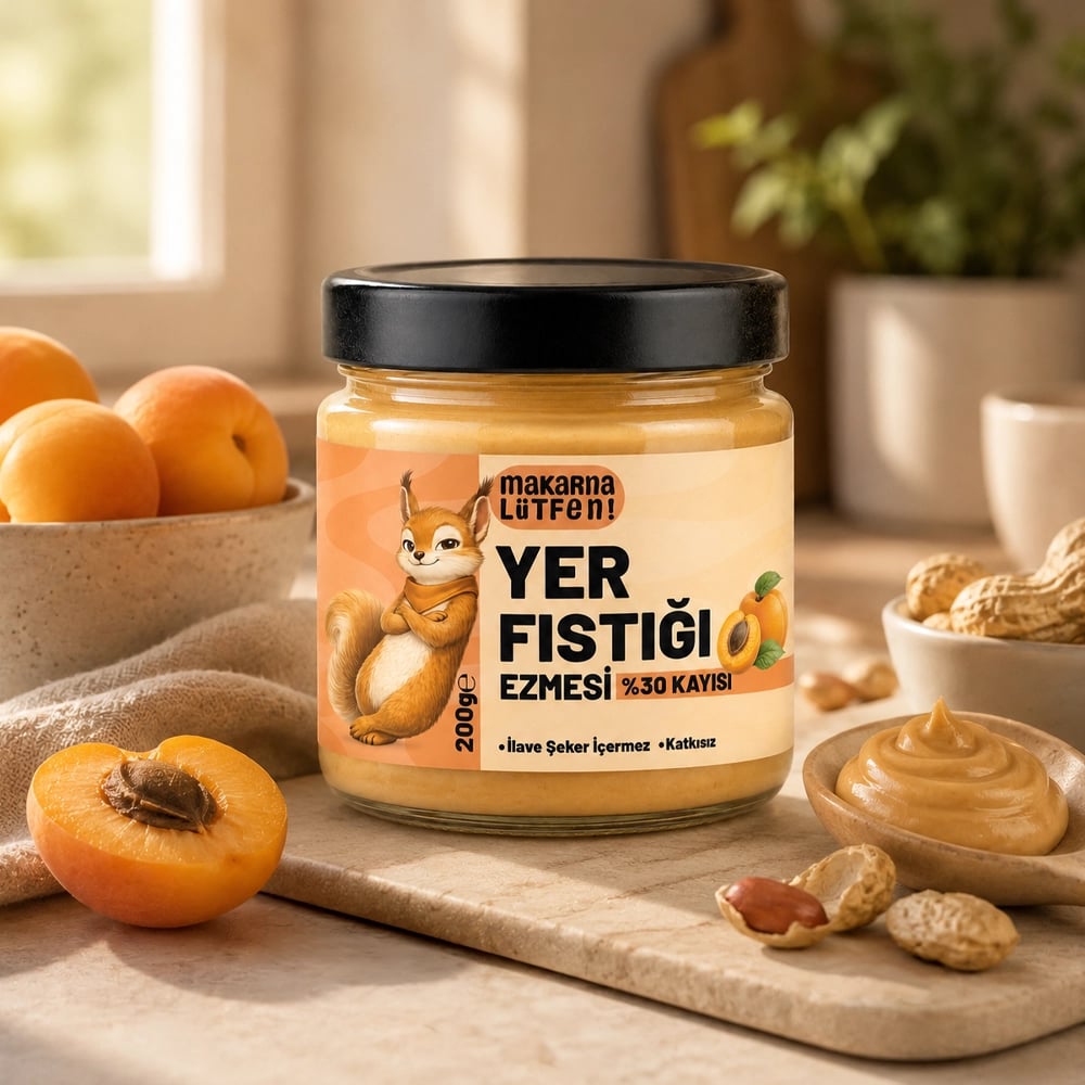 Kayısılı Yer Fıstığı Ezmesi 200 g (%30 Gün Kurusu K.) 2