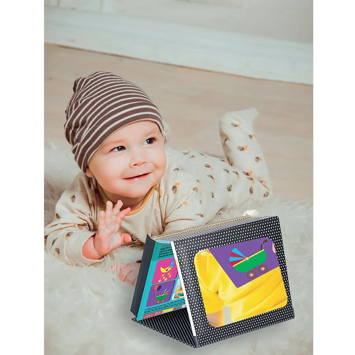 DiyToy Bebekler İçin Güvenli Ayna ve Zeka Kartları ile Tummy Time Aktivite Seti (0-12 Ay) 2