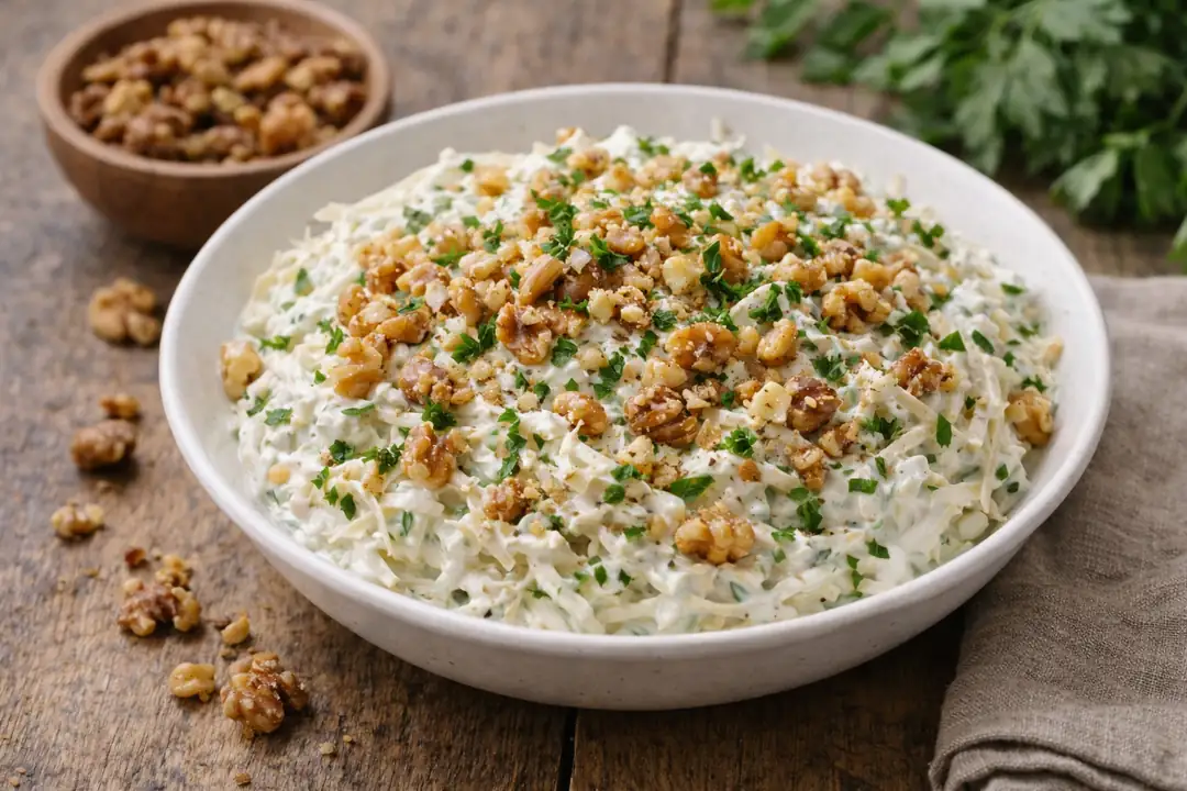 Cevizli Yoğurtlu Kereviz Salatası Tarifi – Pratik ve Sağlıklı