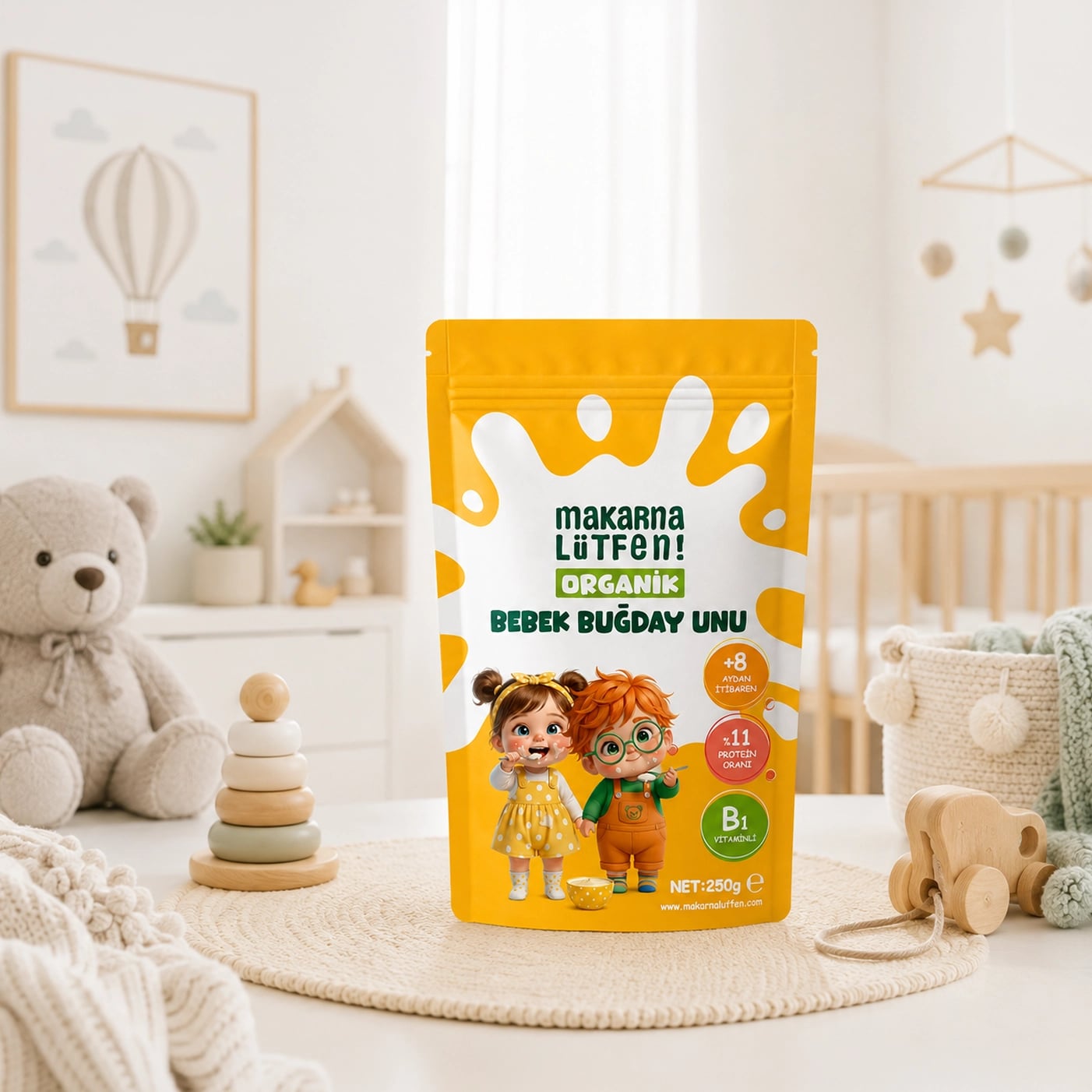 Makarna Lütfen Organik Bebeklere Özel Buğday Unu (250g) 5