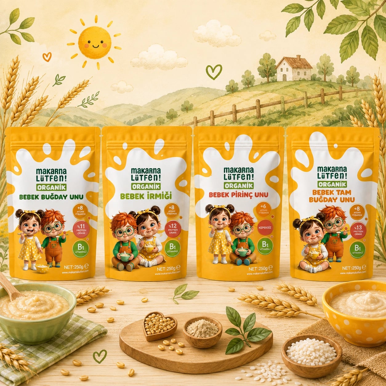 Avantajlı 4 Lü Bebek Ek Gıda Seti (4x 250g) 3
