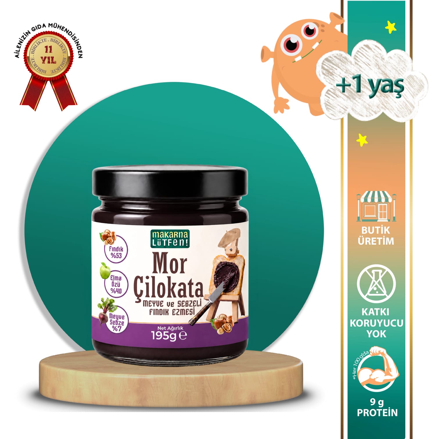 Mor Çilokata (Antosiyoninli Fındık Kreması-195 gram) 2